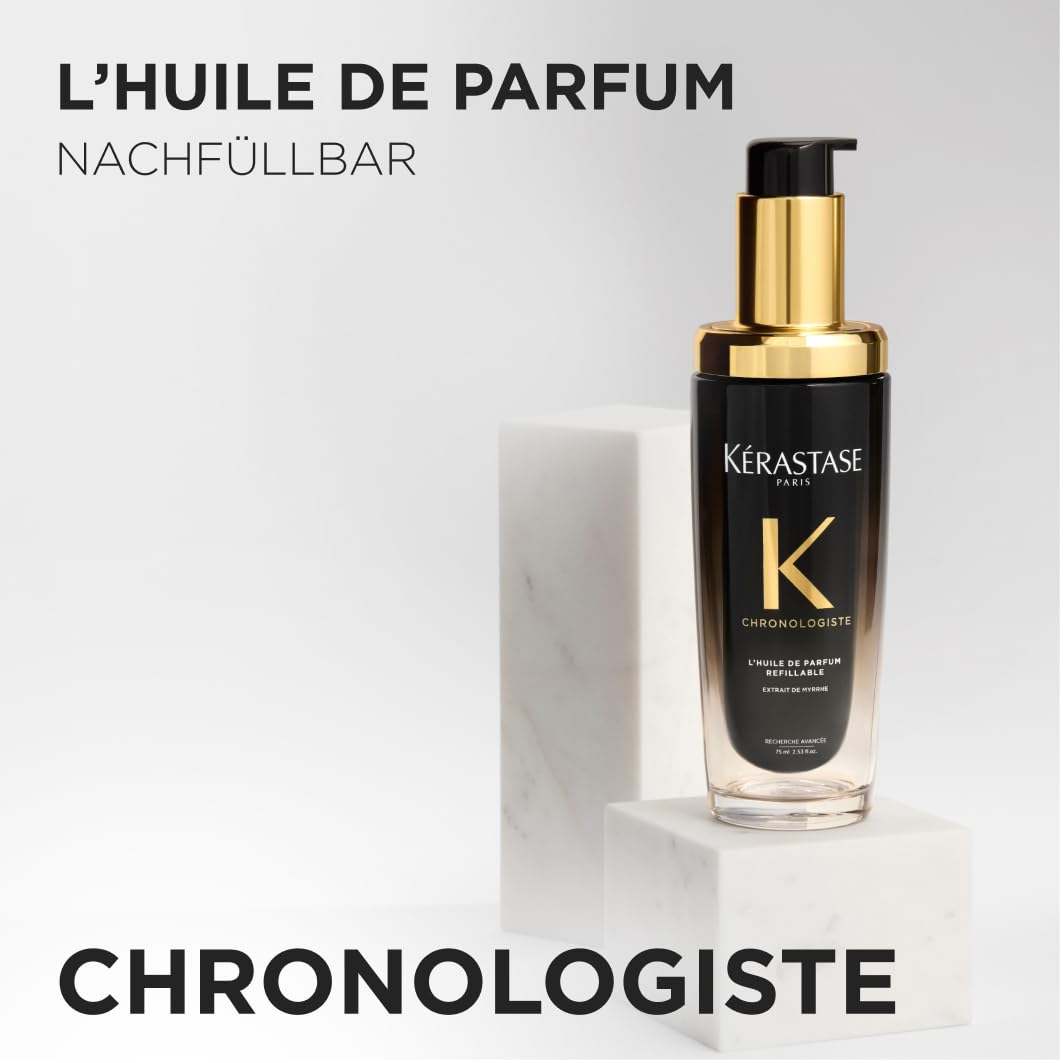 Detalle de Kérastase Chronologiste L’Huile de Parfum – Antistatisches Duft-Öl für alle Haartypen, 75 ml (Nachfüllbarer Flakon)