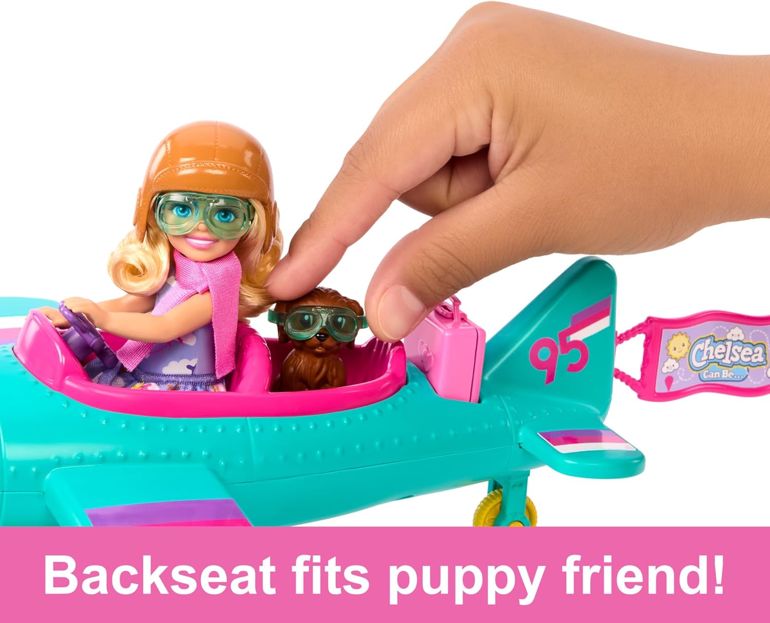Thumbnail 2 de Barbie Chelsea Can Be Doll & Plane Playset – 2-Seater Aircraft with Spinning Daisy Propellor and 7 Accessories (HTK38)