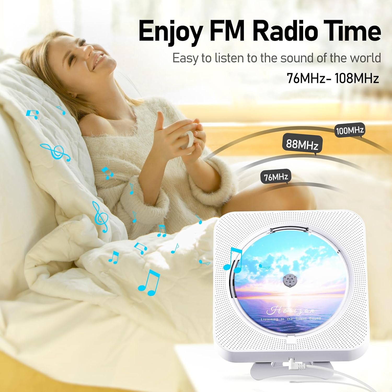 Thumbnail 5 de MICOCIOUS Bluetooth CD Player with Bluetooth 5.1