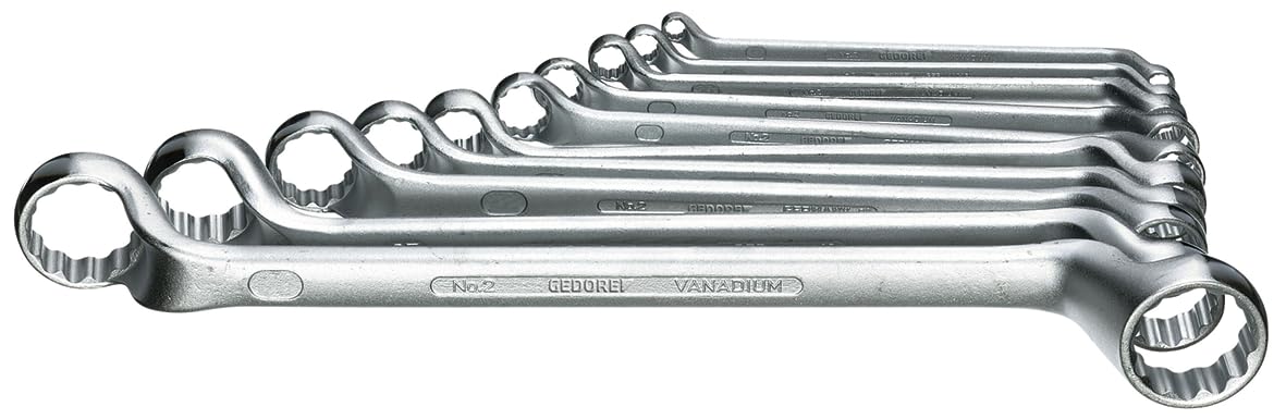 Detalle de GEDORE – 10-częściowy zestaw kluczy oczkowych 6–27 mm, kutych i odgiętych