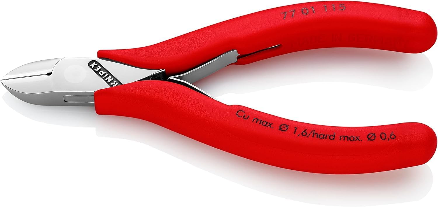 Detalle de KNIPEX 77 01 115 szczypce tnące boczne do elektroniki, 115 mm
