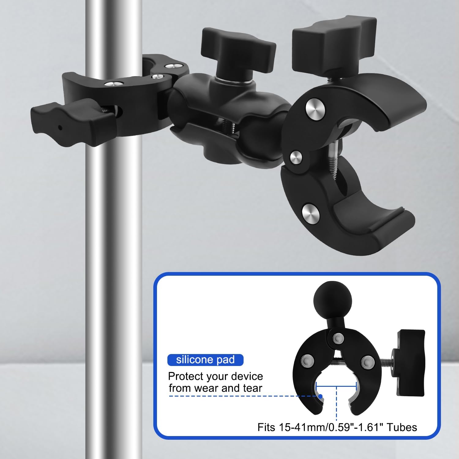 Detalle 2 de HAFOKO Double Clamp Mount Kit 15–41mm