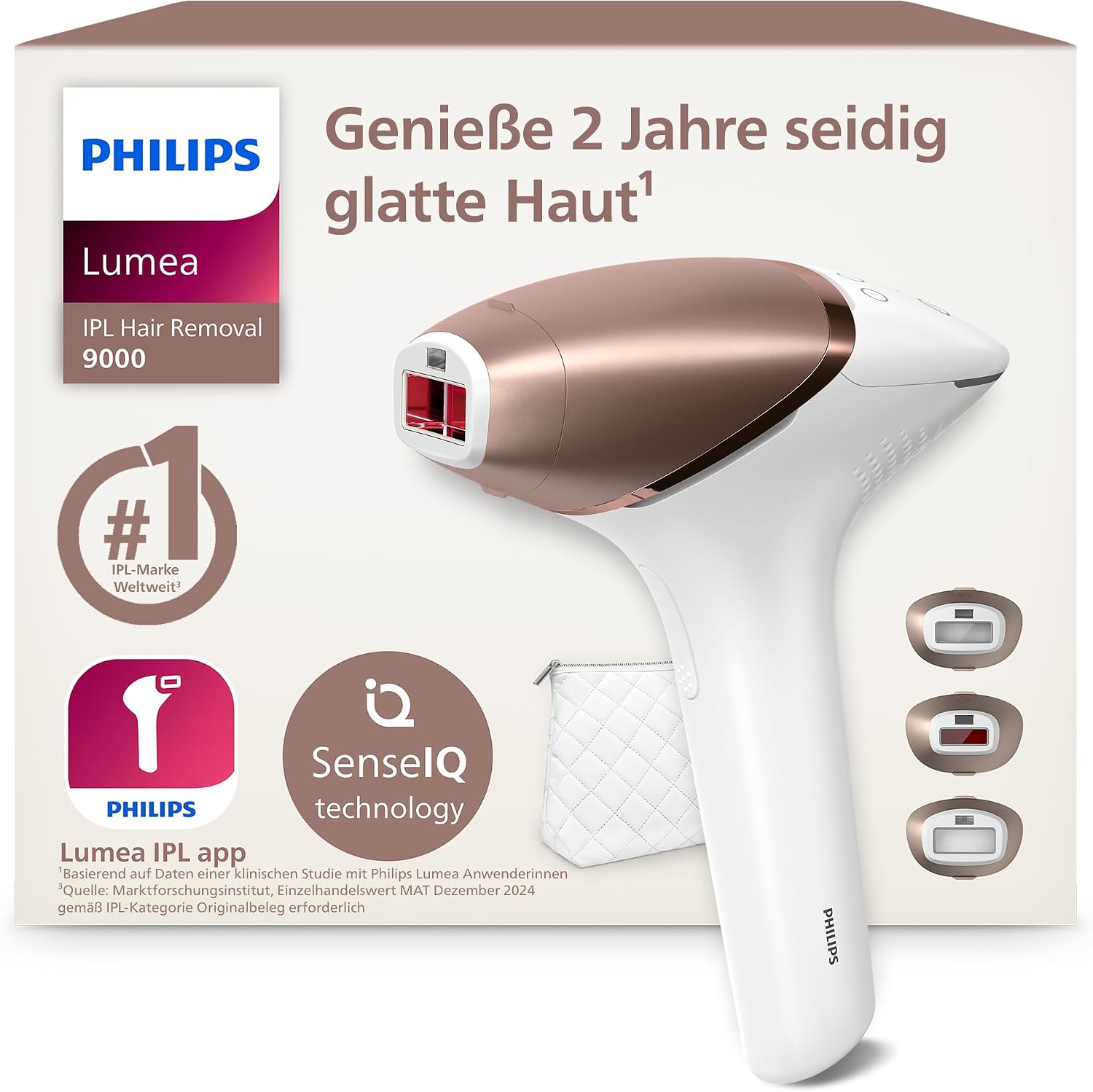 Detalle de Philips Lumea IPL 9000 Series Haarentfernungsgerät 3 Aufsätze