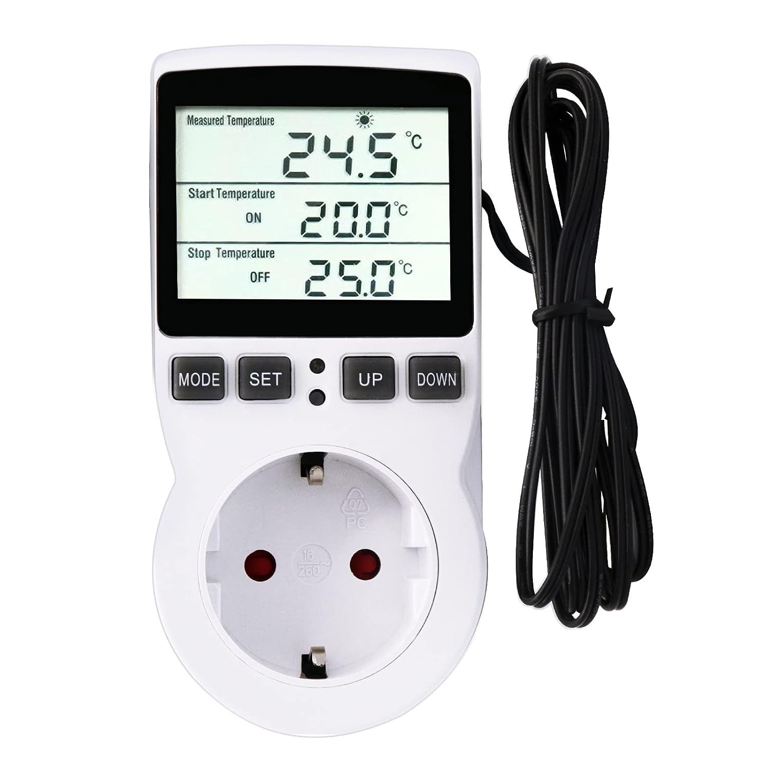 Detalle de RUIZHI Termostato Digitale Regolatore Temperatura con Timer e Sonda – per Serra, Acquario, Terrario e Incubatore