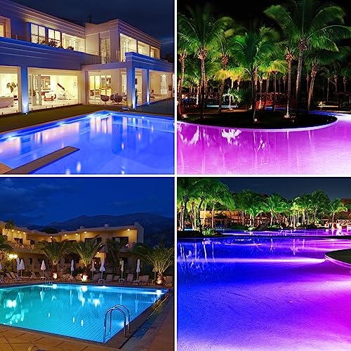 Detalle de ledmo Foco LED Piscina PAR56 RGB 38W con Control Remoto 12V AC/DC IP68