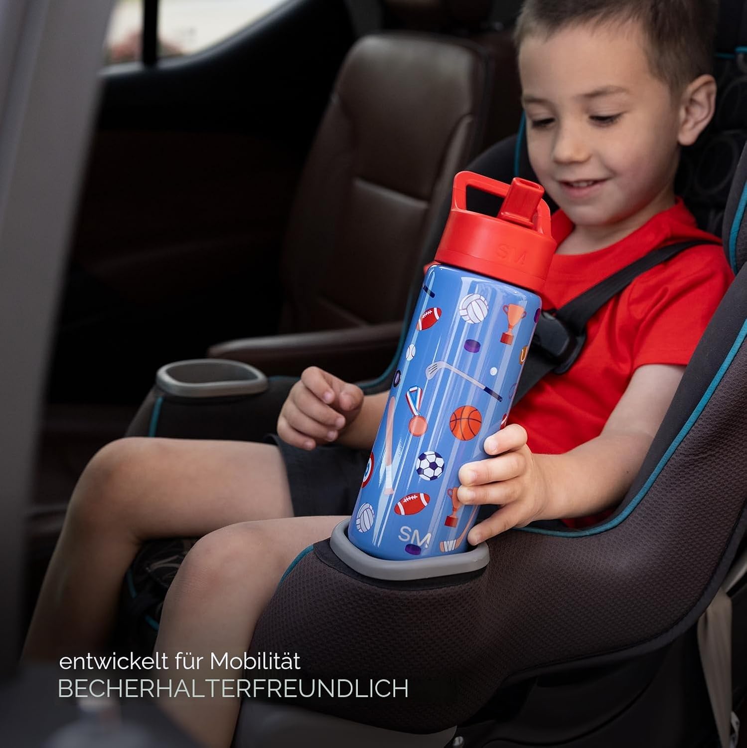 Thumbnail 6 de Simple Modern Kinder-Trinkflasche mit Strohhalm (Summit) 415 ml – isoliert, auslaufsicher bei geschlossener Düse, pink „Ballerina“