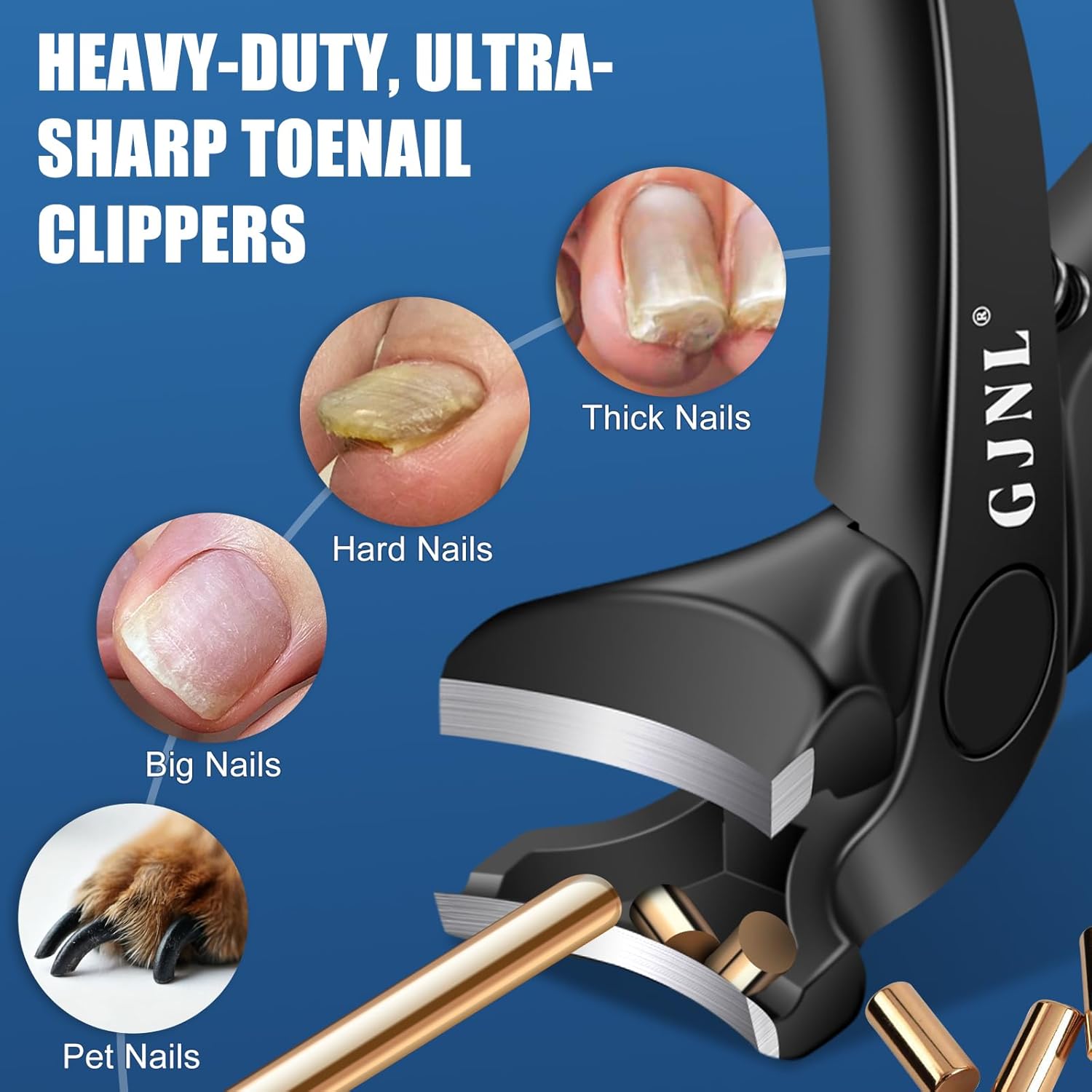 Thumbnail 3 de Toenail Clippers for Seniors: Thick Toenails, 5.3-Inch Long Handle Angled Head with Catcher