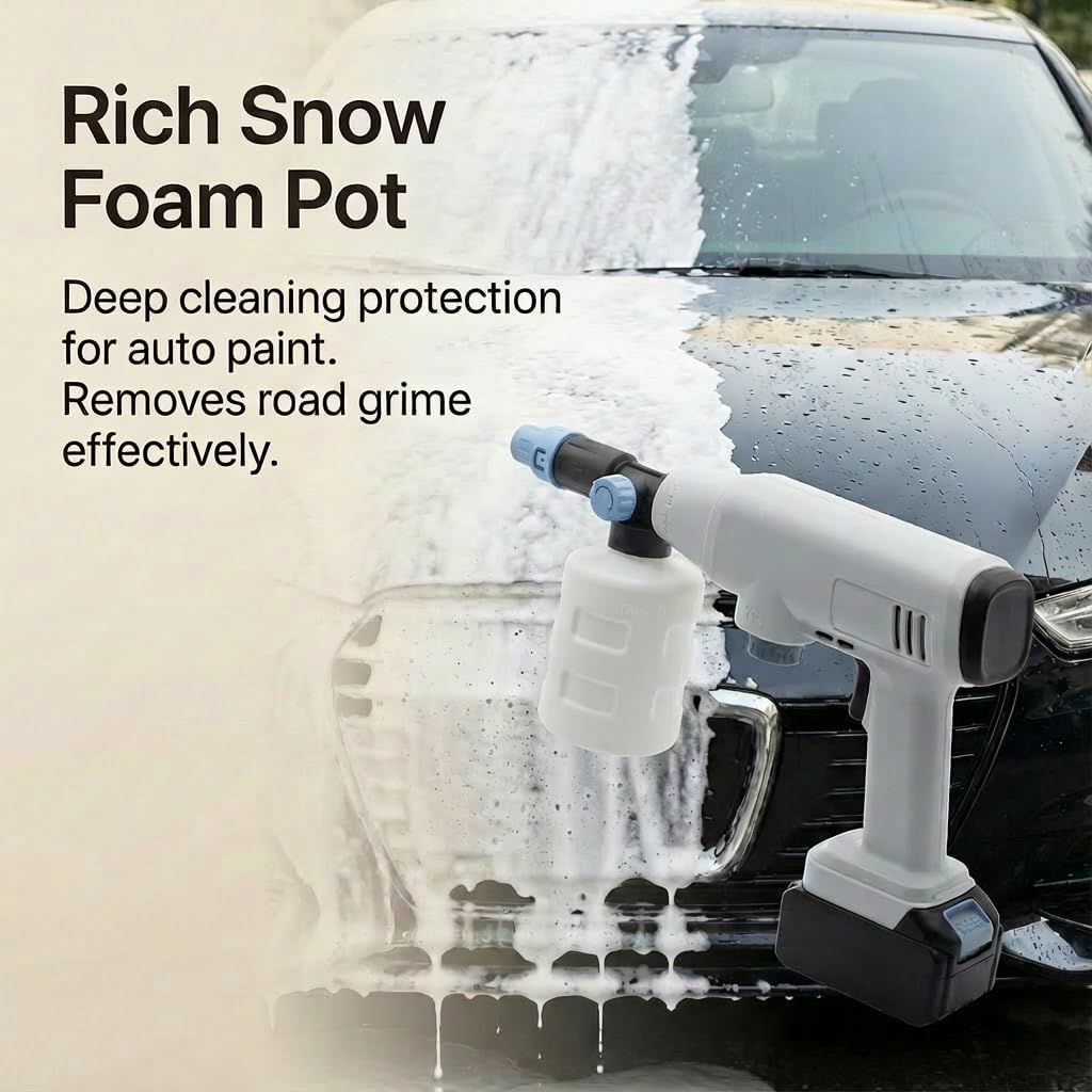 Detalle 2 de Idropulitrice a batteria Gtremulent 21V 4.0Ah da 725 PSI con lancia schiuma e ugello ad alta pressione
