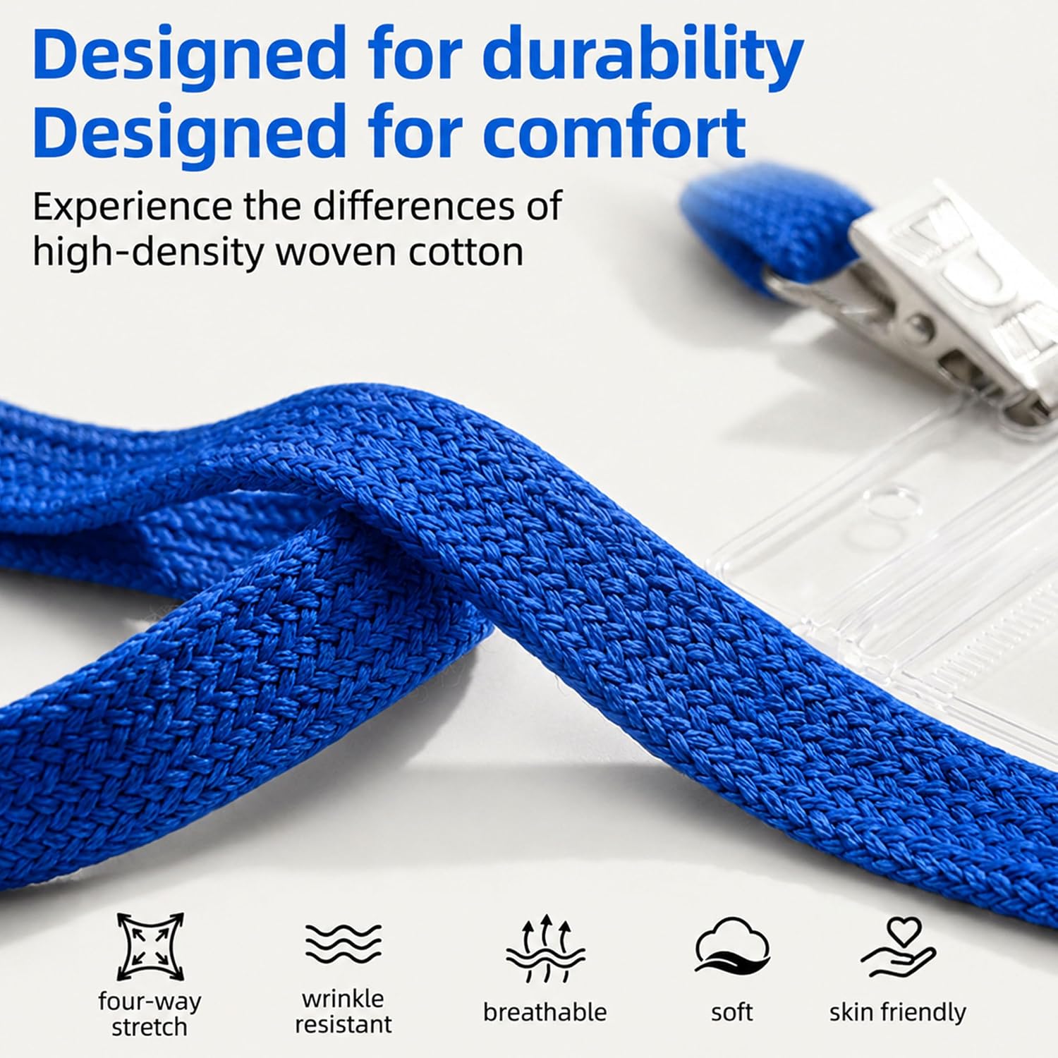 Thumbnail 3 de LOCONHA 12341 ID Badge Lanyard Set with Clear Holders and Zipper Closures