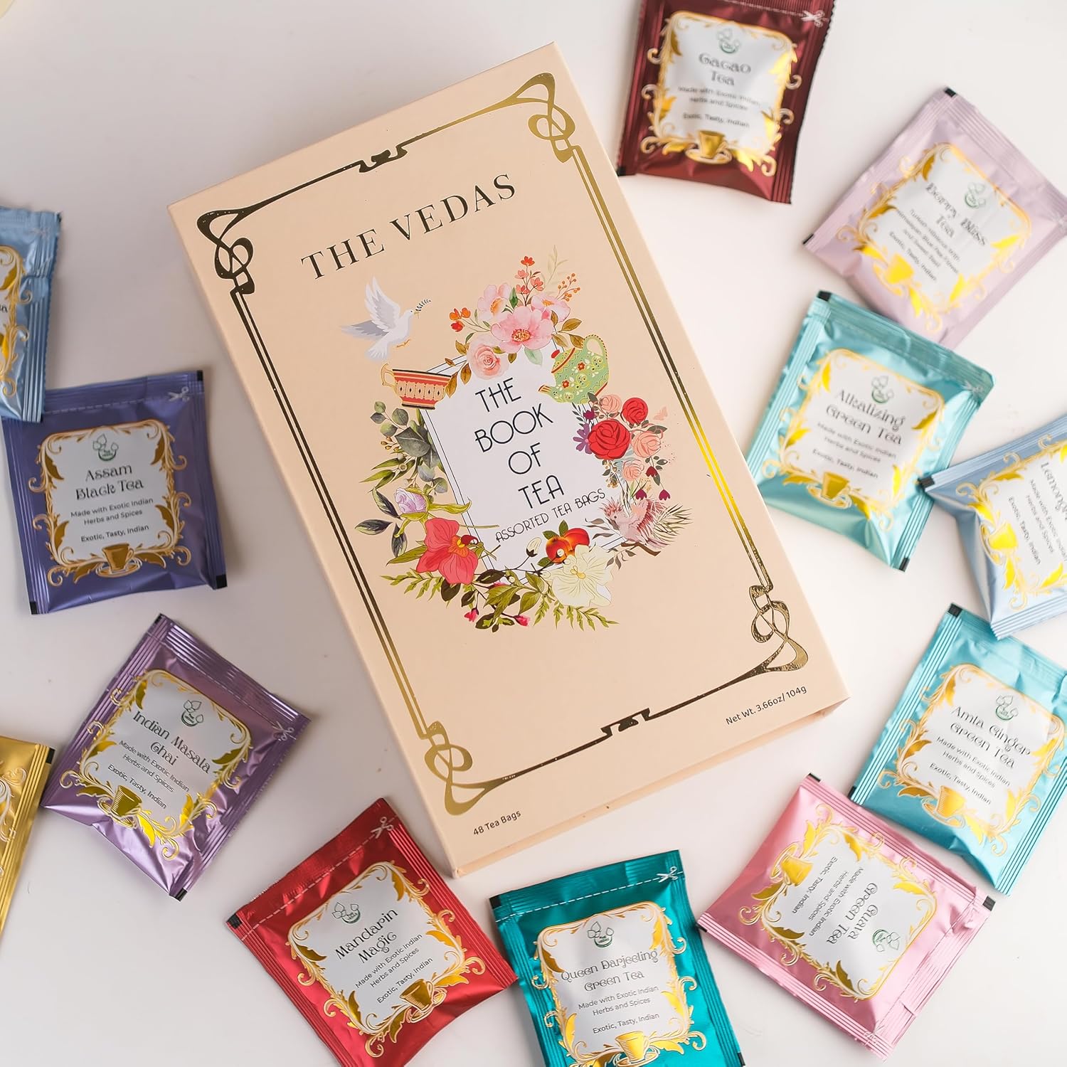 Thumbnail 3 de The Vedas thés – Coffret cadeau Sélection Assortiment (12 mélanges, 48 sachets pyramidaux en coton)