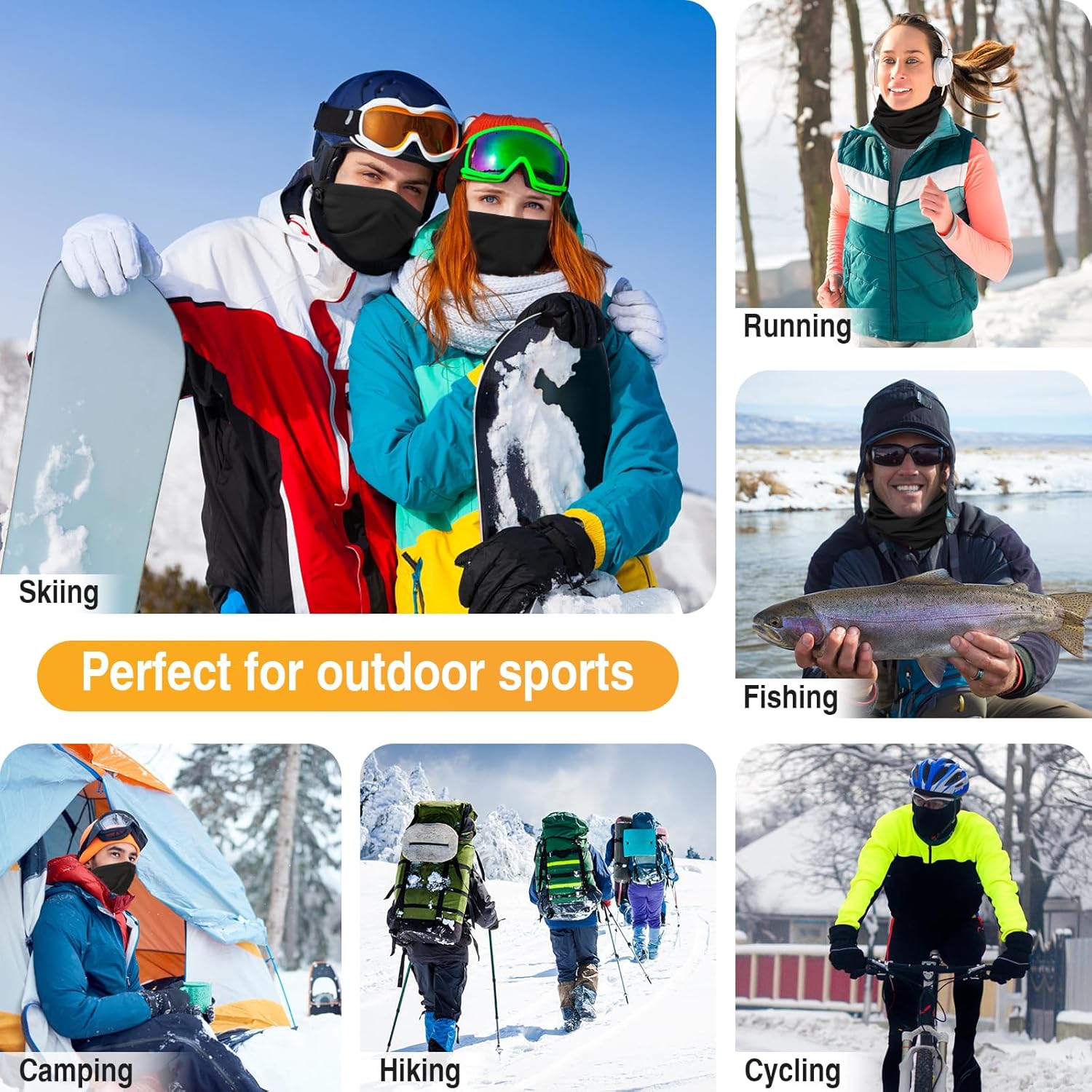Thumbnail 6 de HEGGCOOE Schlauchschal Set winddicht Wärme-Schals für Outdoor