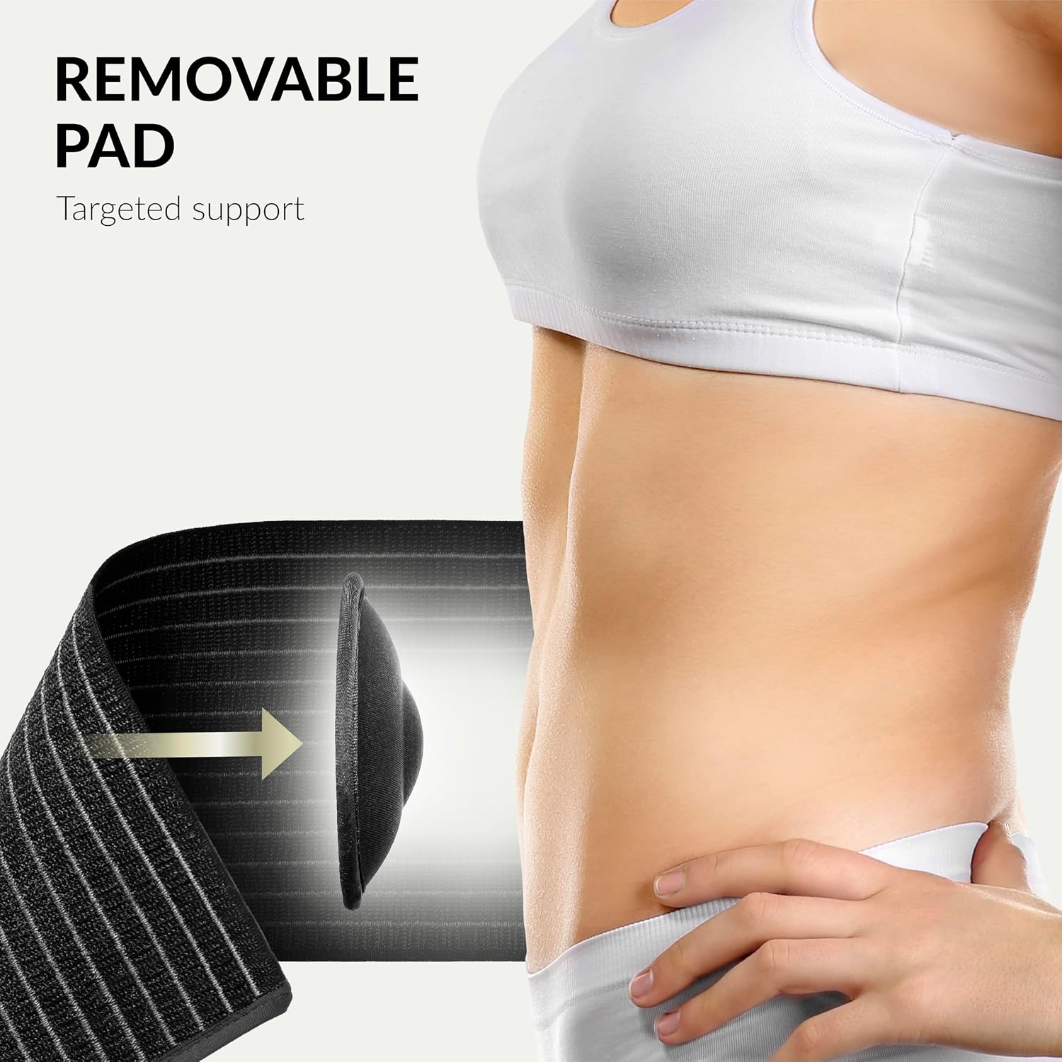 Detalle 2 de BraceUP B672 Umbilical Hernia Belt, XXL Adjustable Abdominal Support