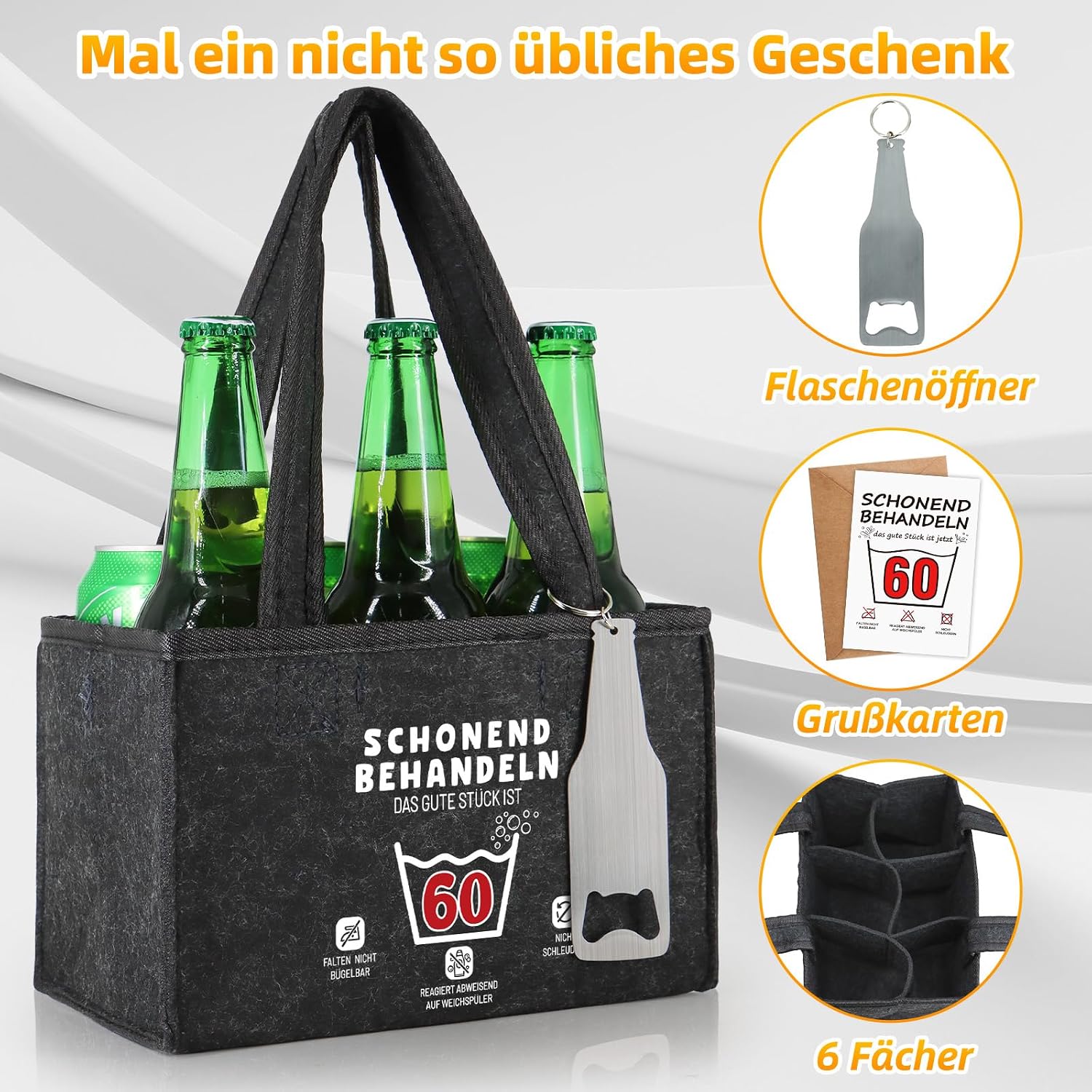 Detalle 2 de WenmthG MĂ€nnerhandtasche 6 Flaschen đș