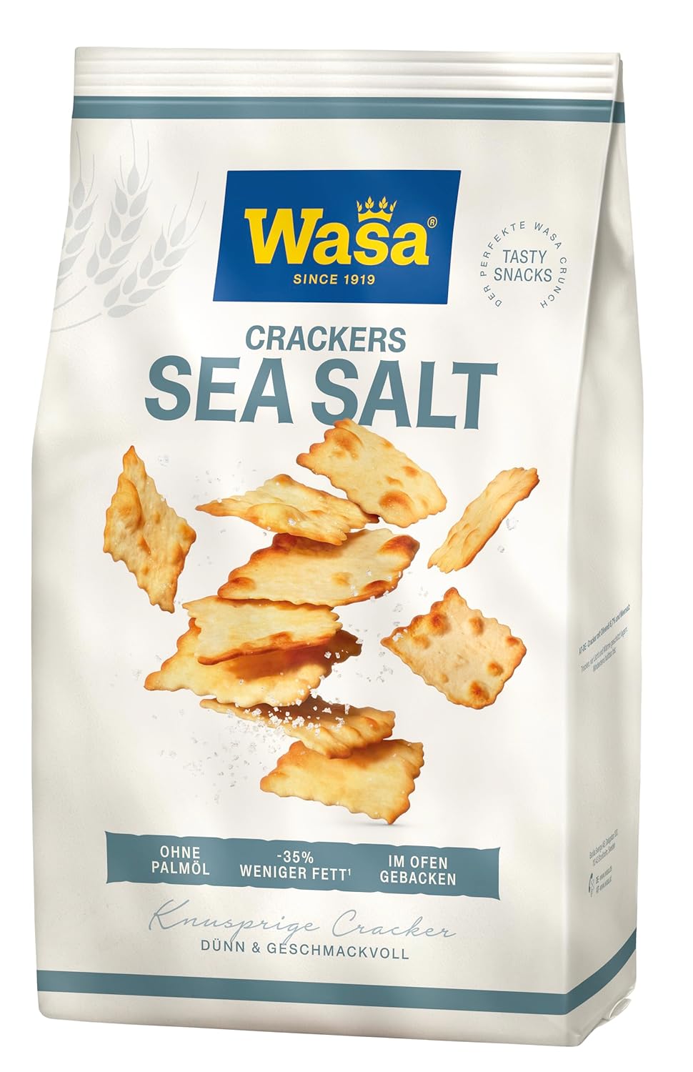 Detalle de Wasa Tasty Snacks Crackers Sea Salt – Extra-knusprige Knäckebrot-Cracker