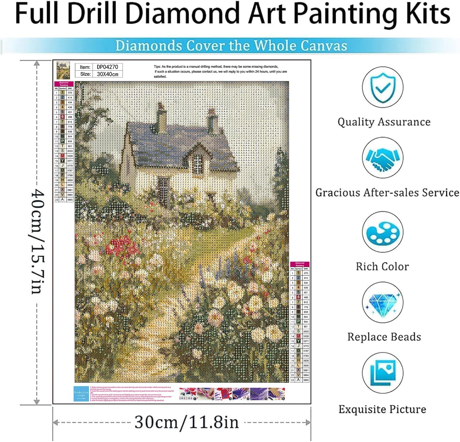 Detalle 1 de ARPADAMO Diamond Painting Kit 12x16in