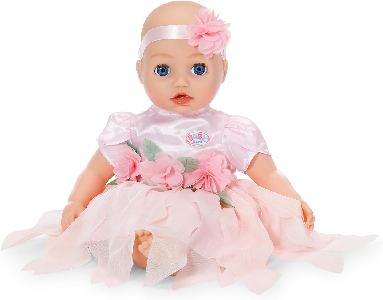 Detalle de BABY born Flower Fairy Outfit for 43 cm Dolls, Pink Dress and Headband