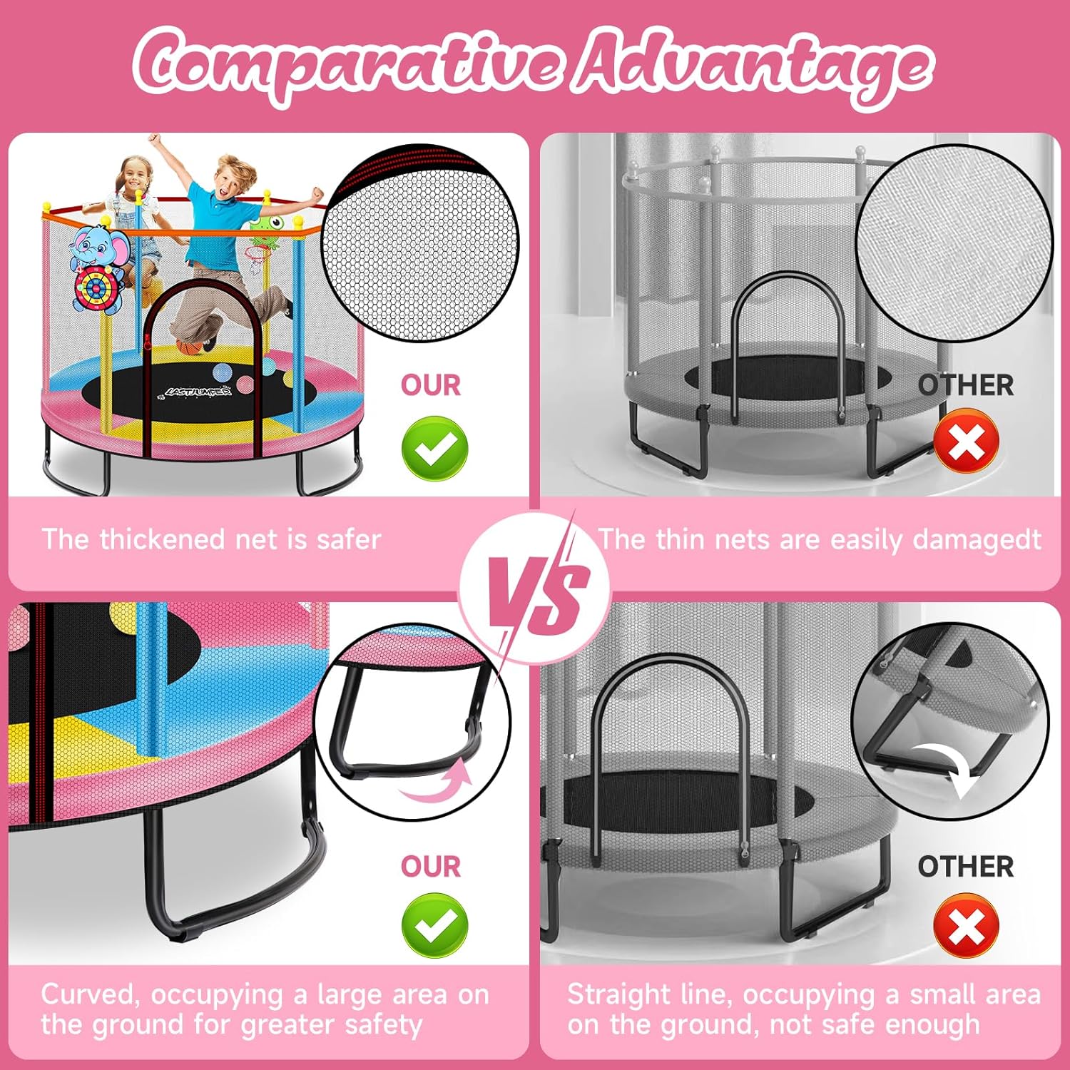 Thumbnail 2 de 5ft Mini Toddler Trampoline