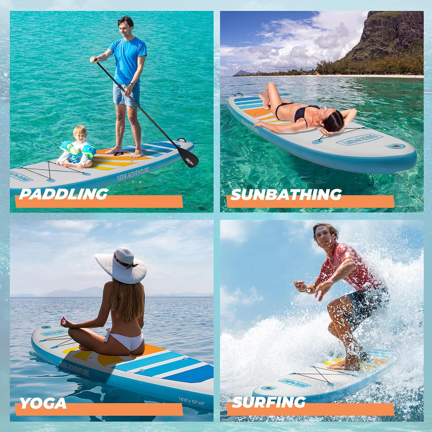 Thumbnail 6 de Overmont Tavola Stand Up Paddle SUP Gonfiabile 323×84×15 cm – Kit Completo per Adulti