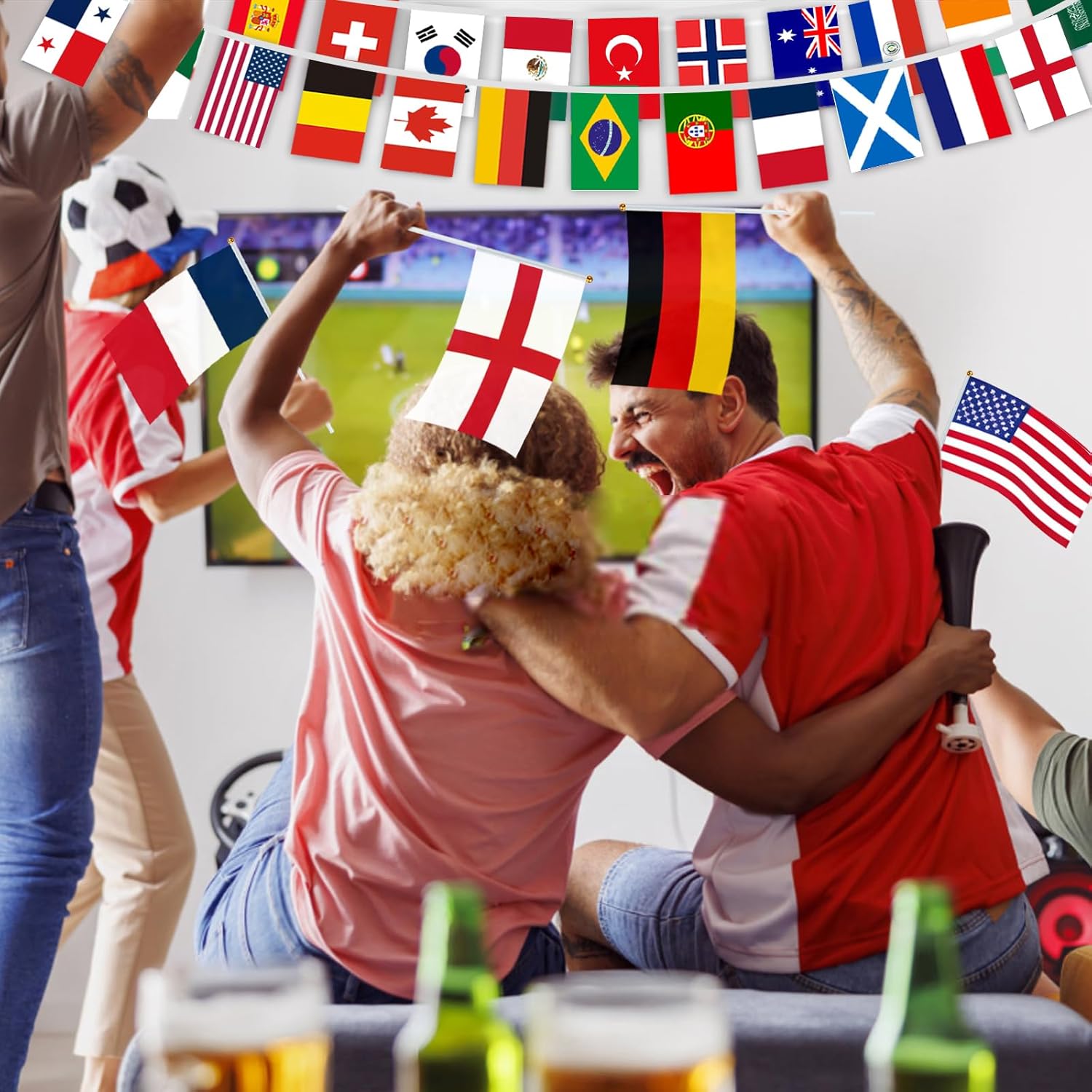Thumbnail 6 de AhfuLife World Cup 2026 Flags Bunting & Wall Chart Set (15m, 48 Flags + 2 Posters) – A2 Poster with 48 Teams Schedule