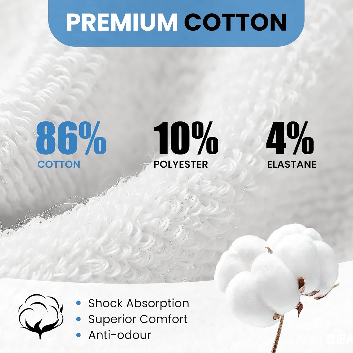 Detalle de Stoeury Quarter Ankle Socks for Men – Cushioned, Anti-Blister, Arch Support (6 Pairs)