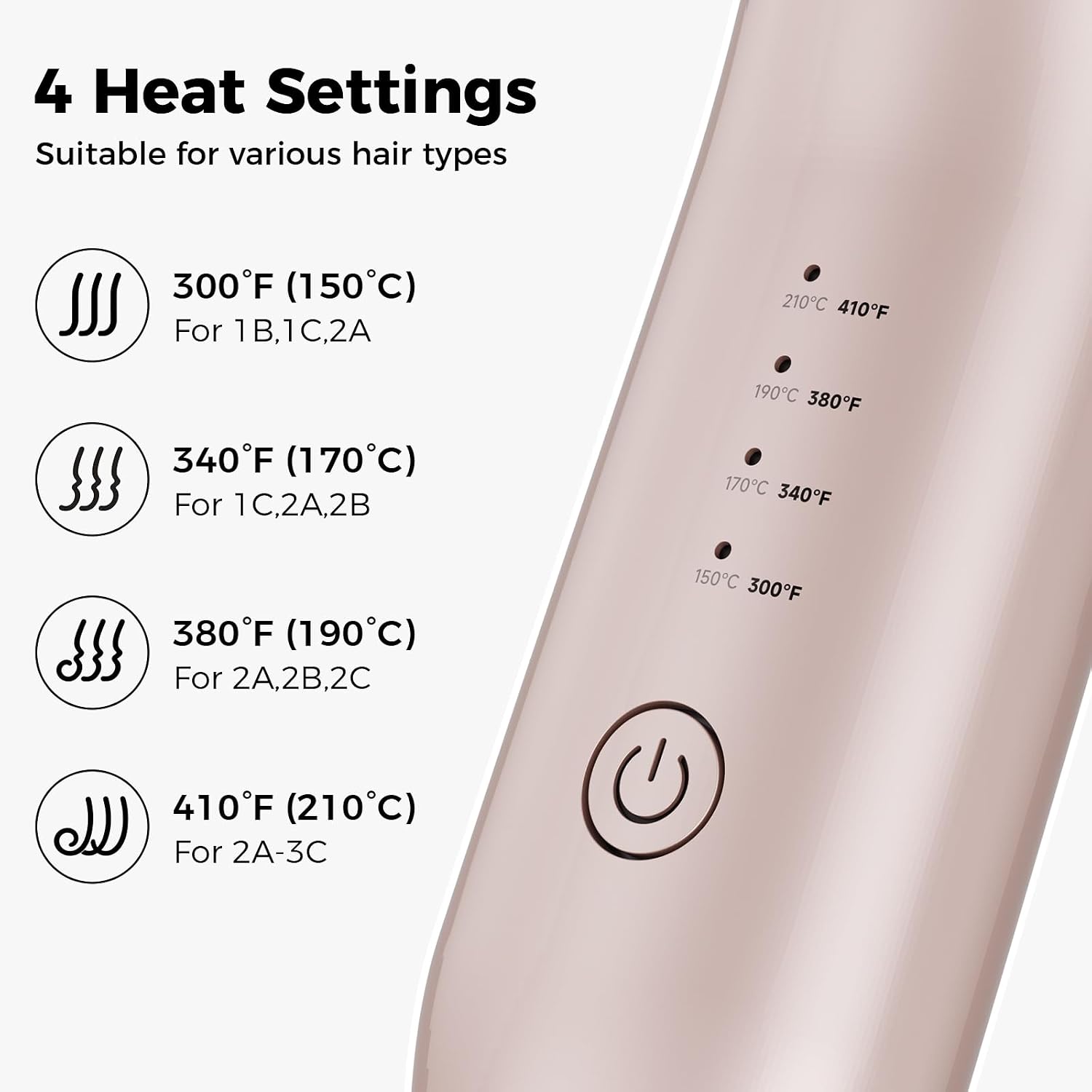 Detalle de CARESKY GT2305 Cordless Curling Iron Brush, 1-1/2-Inch, 4 Settings