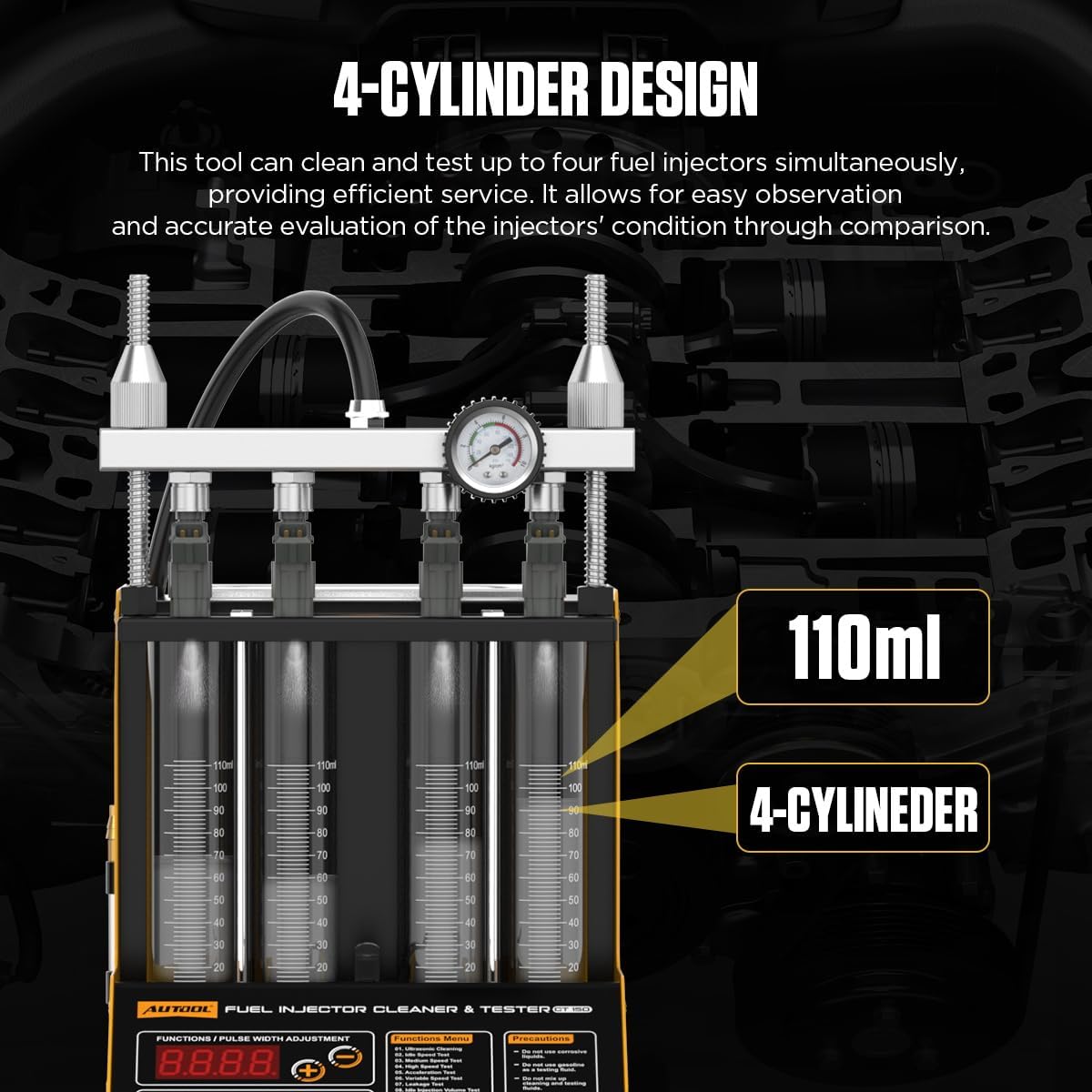 Thumbnail 1 de AUTOOL CT150 pulitore e tester per iniettori carburante a onde ultrasoniche (fino a 4 cilindri, 220V)