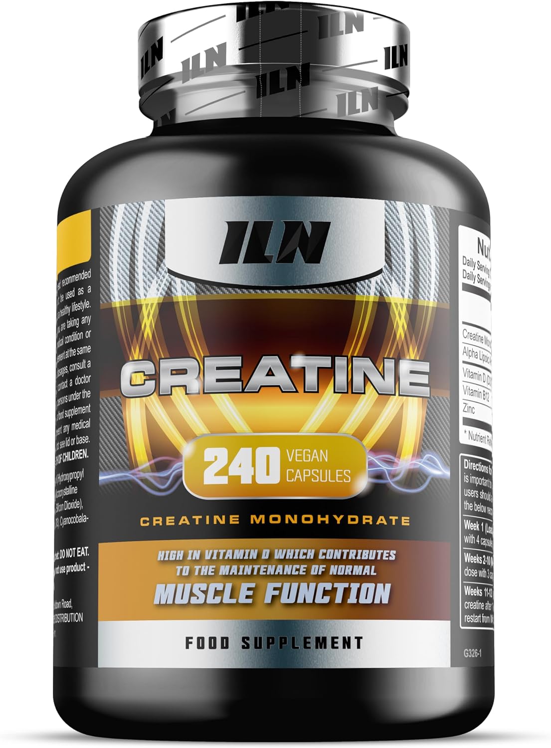 Thumbnail 6 de ILN Creatin Kapseln – 5.200 mg Kreatinmonohydrat pro Tag, 240 vegane Kapseln