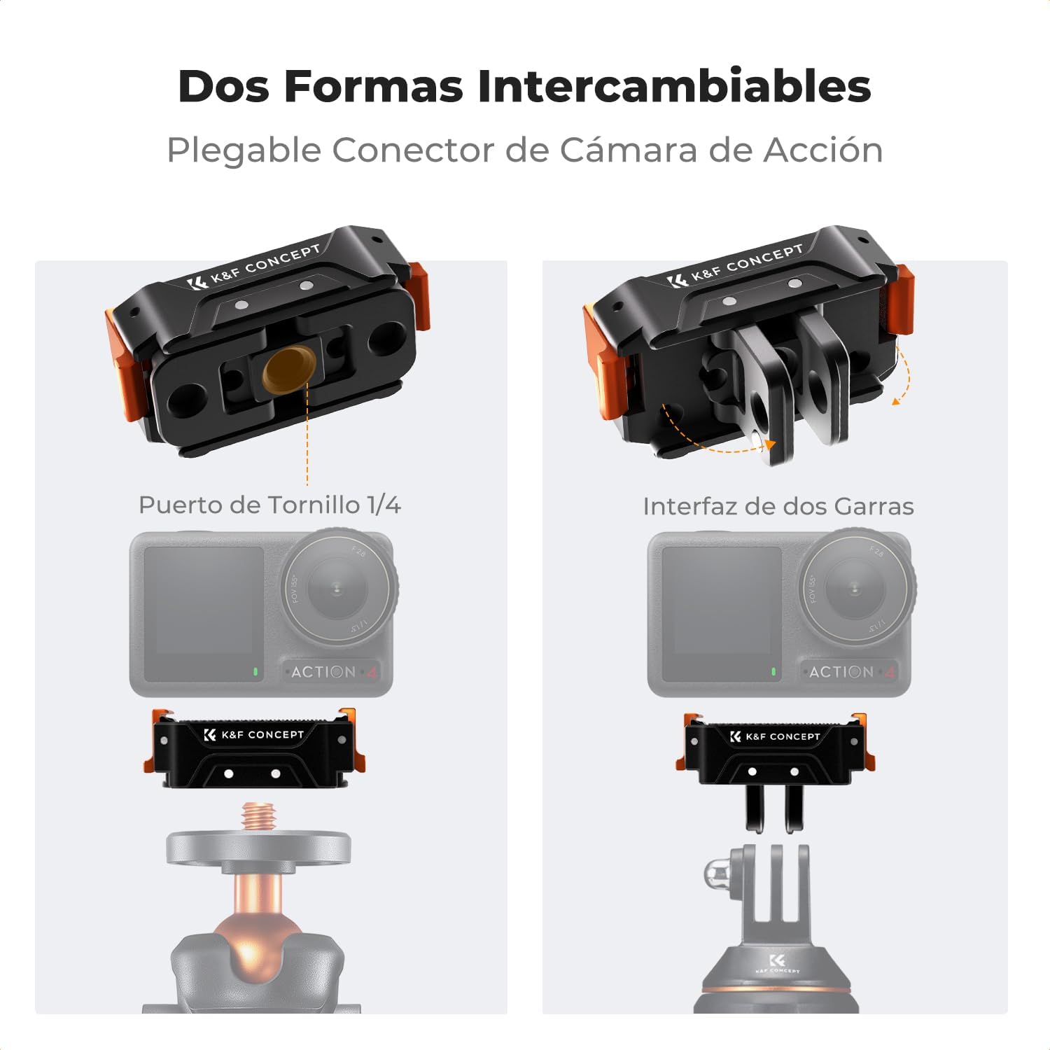 Detalle 2 de K&F Concept Action 5 Pro Soporte Adaptador Magnético