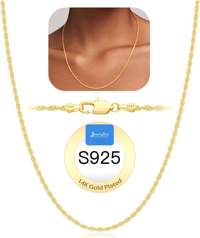 Detalle de Jewlpire Rope Chain Necklace 1.5mm