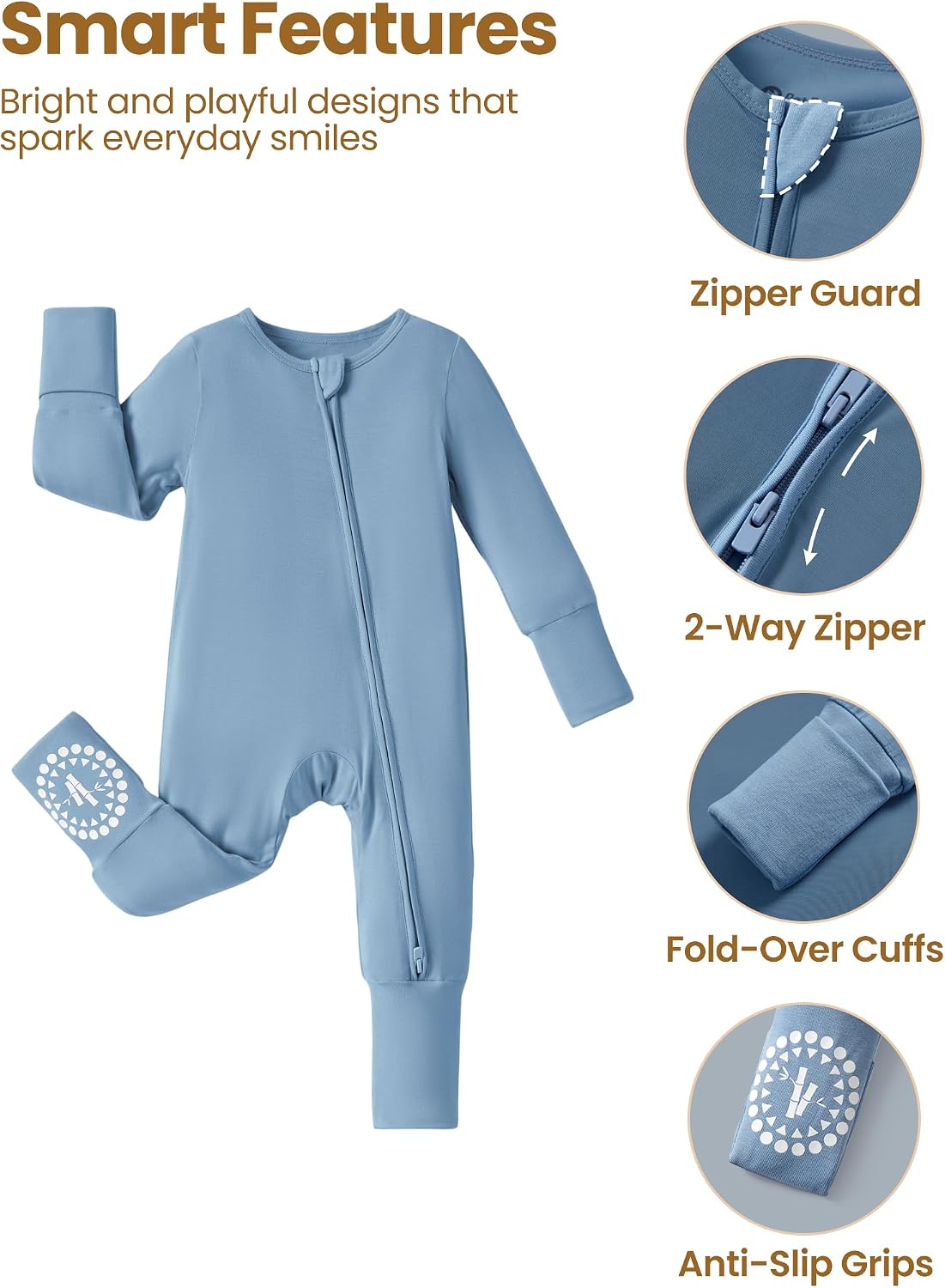 Detalle 1 de PATPAT Baby Footies, Bamboo Viscose