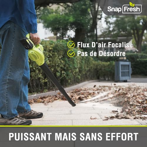 Thumbnail 4 de SnapFresh Souffleur Batterie 20V Léger 1,2 kg – Souffleur de feuilles sans fil, turbo 210 km/h