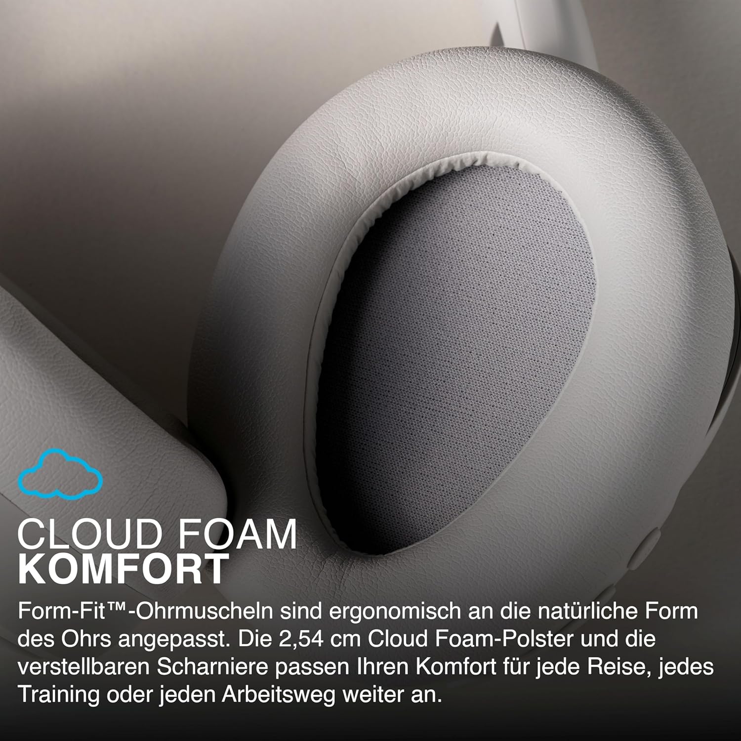 Thumbnail 4 de JLab JBuds LUX ANC Over-Ear Bluetooth-Kopfhörer mit Mikrofon, Hybrid ANC und 70+ Std. Laufzeit (Wolkenweiß)