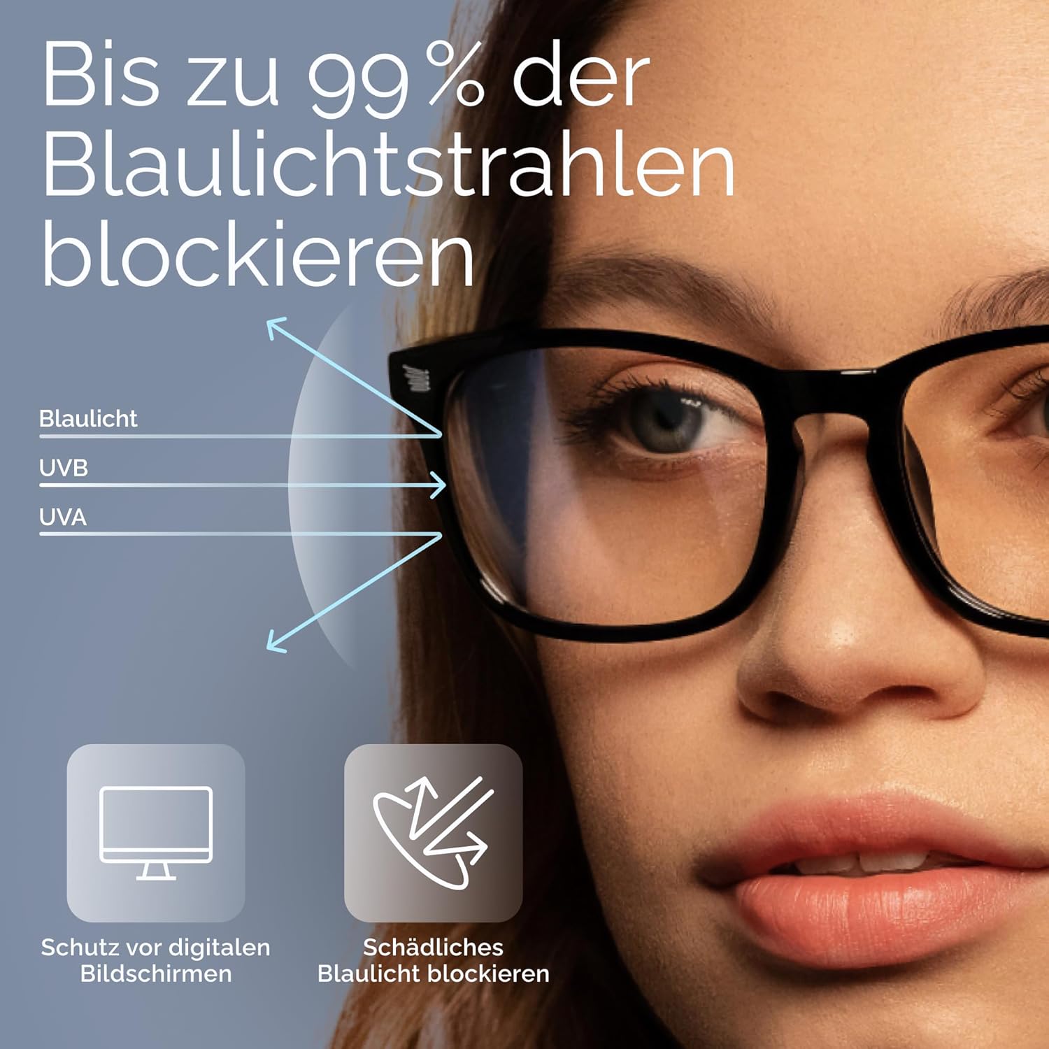 Detalle de livho High Tech-Blaufilterbrille – Fortschrittliche Computerbrille mit Blaulichtblockierung