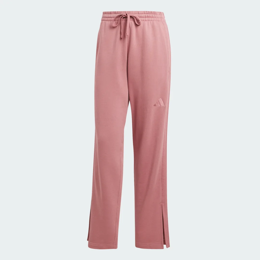 Detalle de Pantalón ALL SZN French Terry Straight Leg 3 bandas de Adidas – rosa