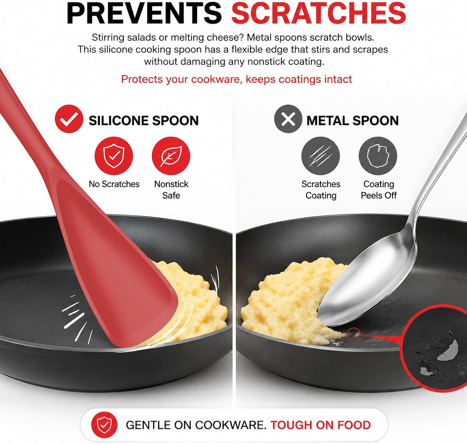 Detalle 2 de Svailse Silicone Spatula Spoon 12.6-Inch