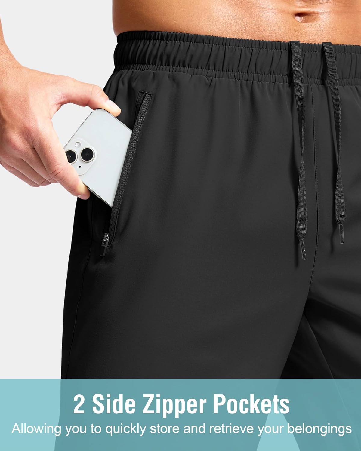 Detalle 2 de G Gradual Men's Athletic Running Shorts with Zip Pockets, Quick-Dry Fabric & UPF 50+