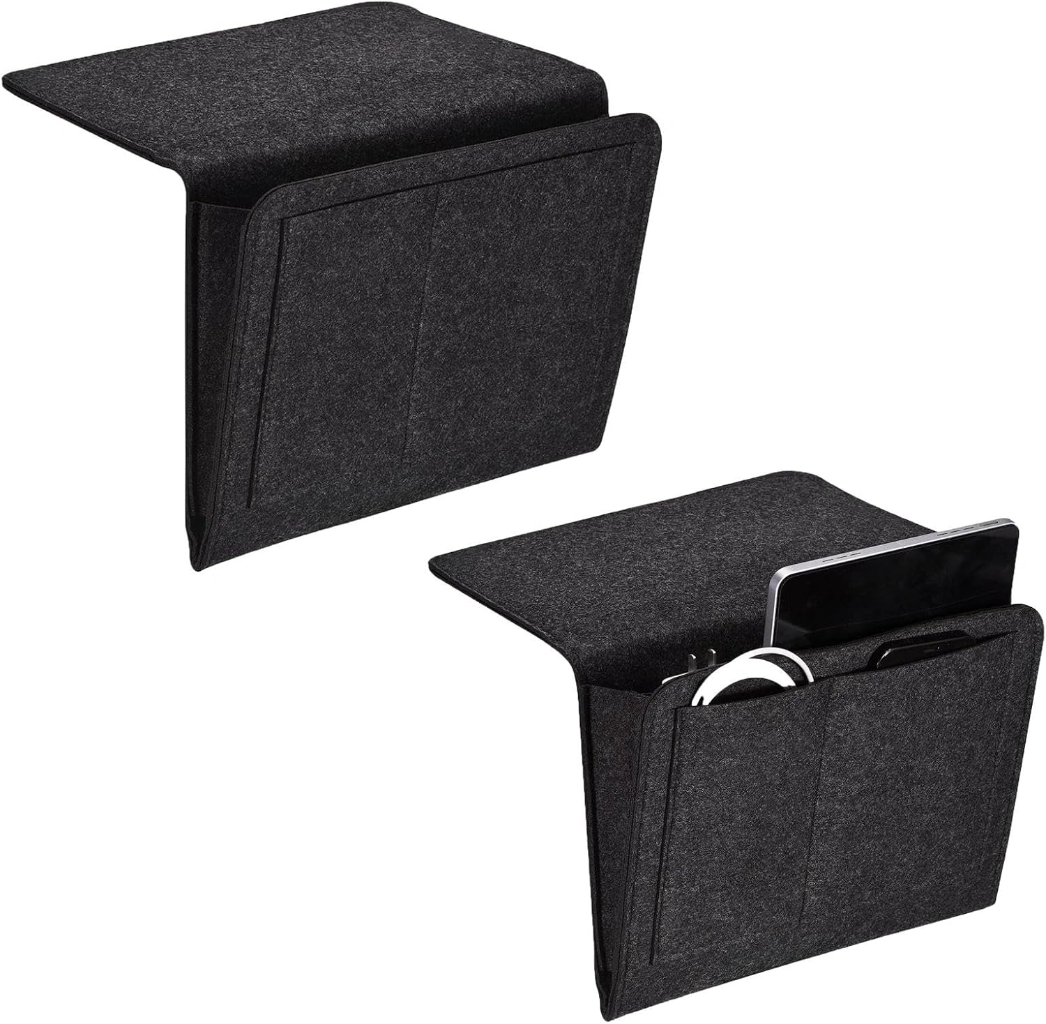 Detalle de Dryxog Bett Organizer zum Einhängen – Filz-BettOrganizer mit mehreren Fächern