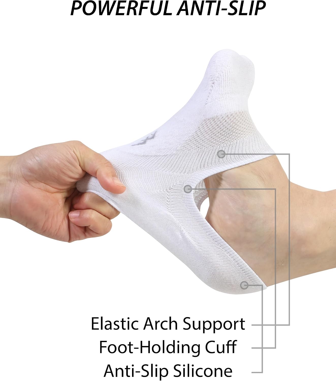 Thumbnail 2 de Pro Mountain No Show Socks with Wide Toe Box (Unisex) for Health & Bunion Support, Cotton Cushion Footies (Size S–X-Large)