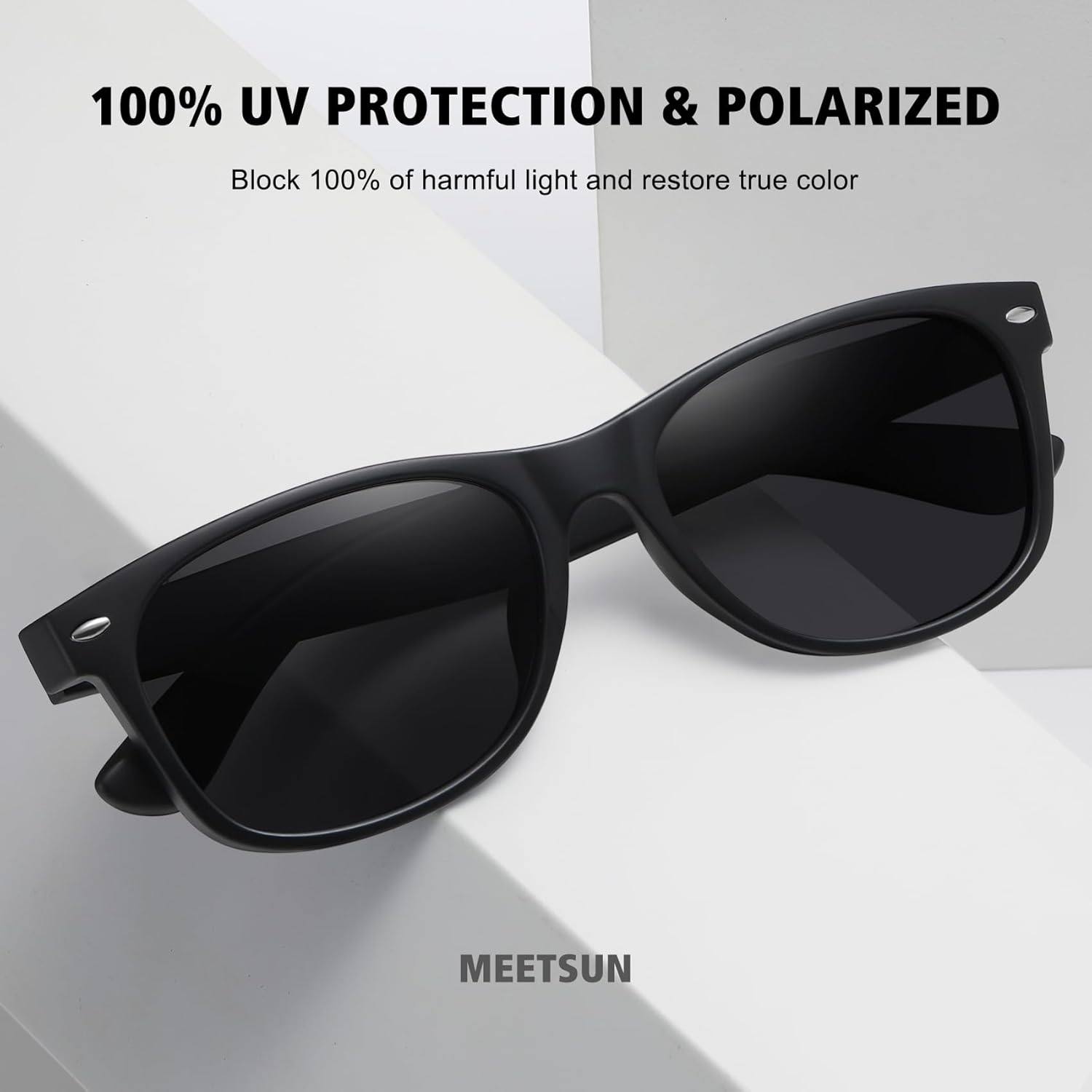 Thumbnail 2 de MEETSUN Classic Polarized Sunglasses for Women & Men — 3 Pack, Retro Driving UV Protection