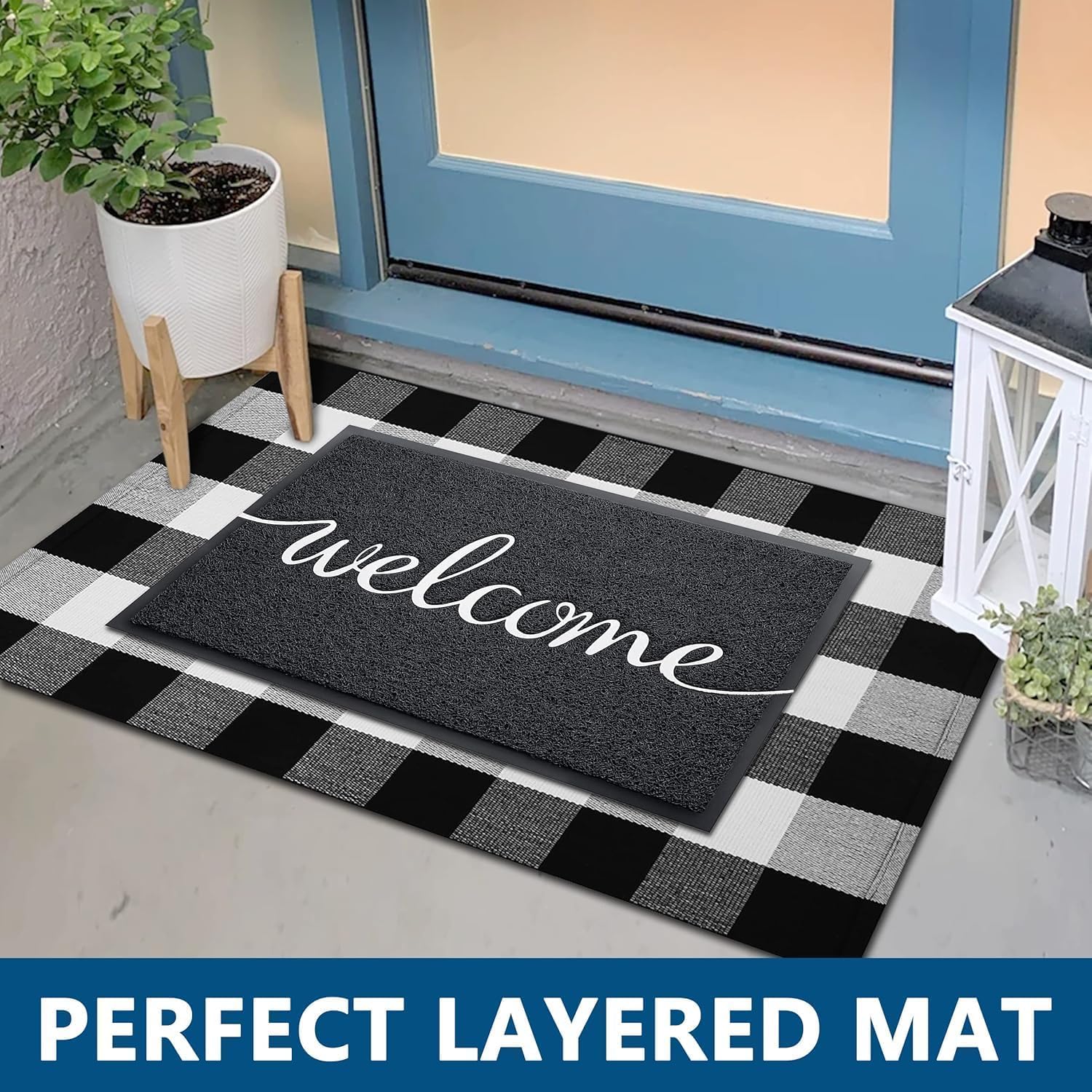 Detalle 2 de EARTHALL Door Mat 3-Pack 30"x17.5" welcome rug