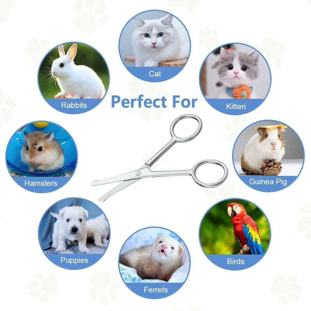 Thumbnail 5 de Adiwo Ciseaux de toilettage pour chien et chat (10,5 cm) en acier inoxydable à pointe ronde