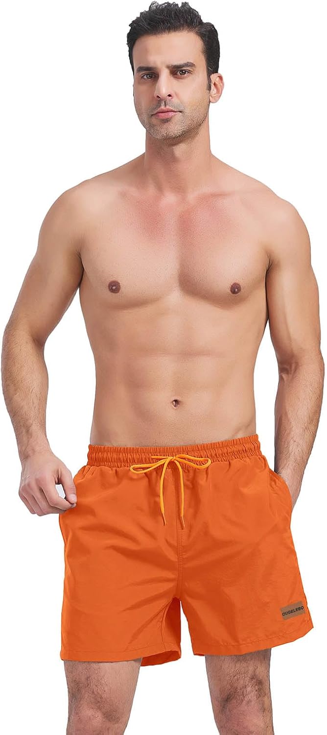 Thumbnail 1 de Ougelebo Badehose Herren mit Reißverschlusstasche – Schnelltrocknend, mit zwei seitlichen Taschen und einer Rückentasche