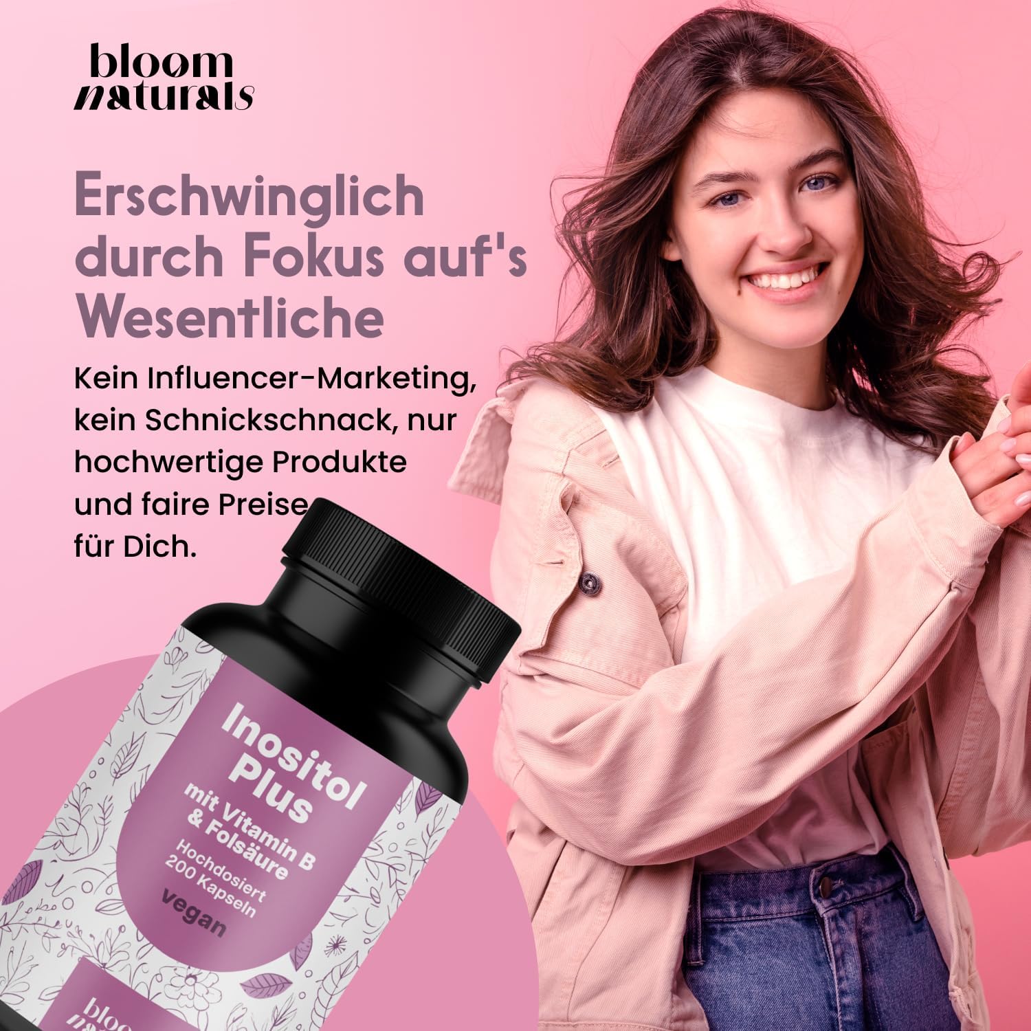 Detalle 1 de Inositol Kapseln 2000 mg mit 200 Kapseln