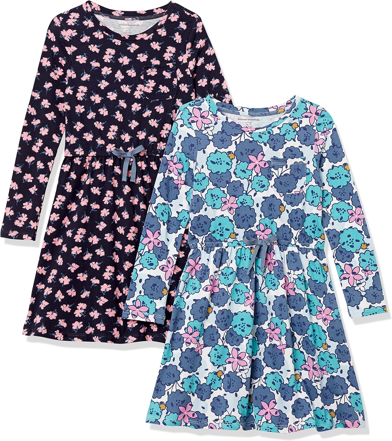 Thumbnail 3 de Amazon Essentials Girls and Toddlers' Long-Sleeve Elastic Waist T-Shirt Dress