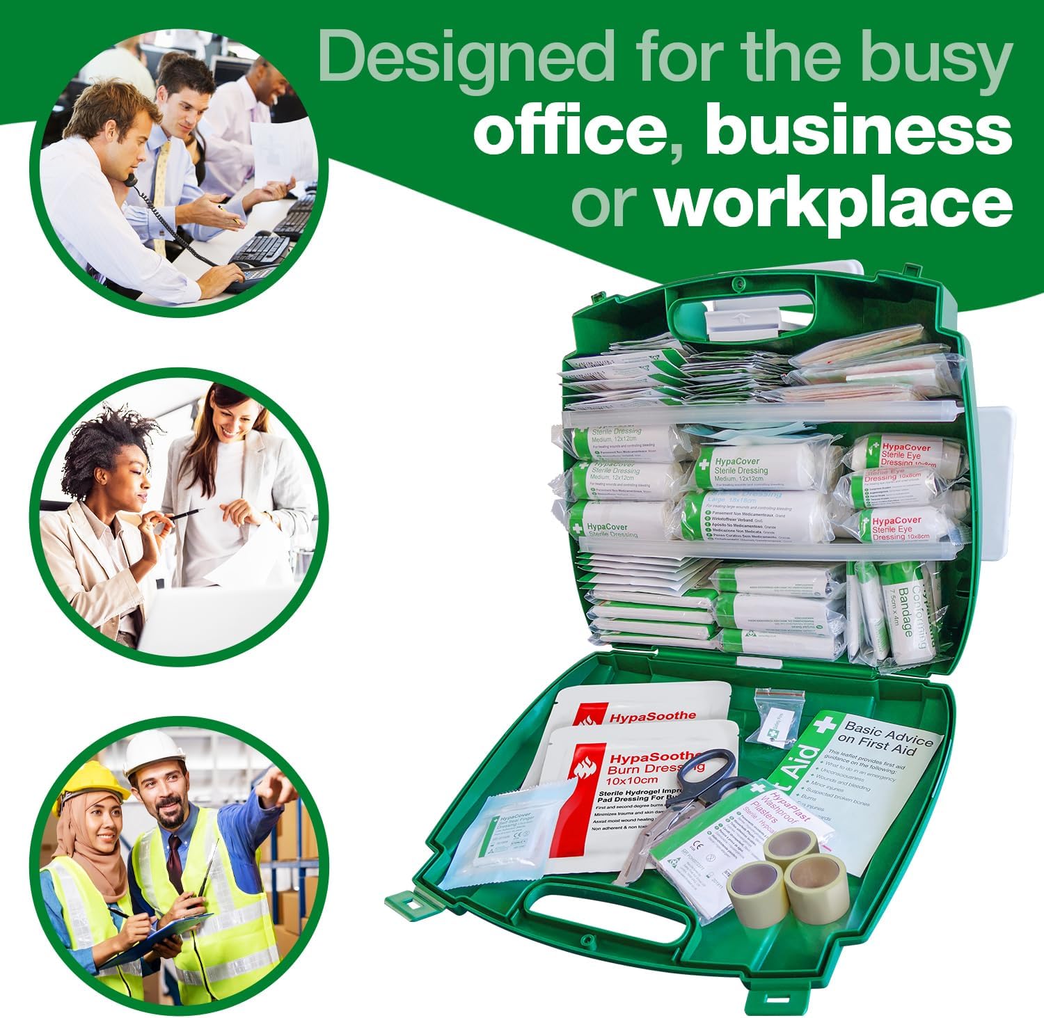 Detalle de Safety First Aid Group Evolution First Aid & Burns Point, Large (43 x 65 cm) – Fully Stocked