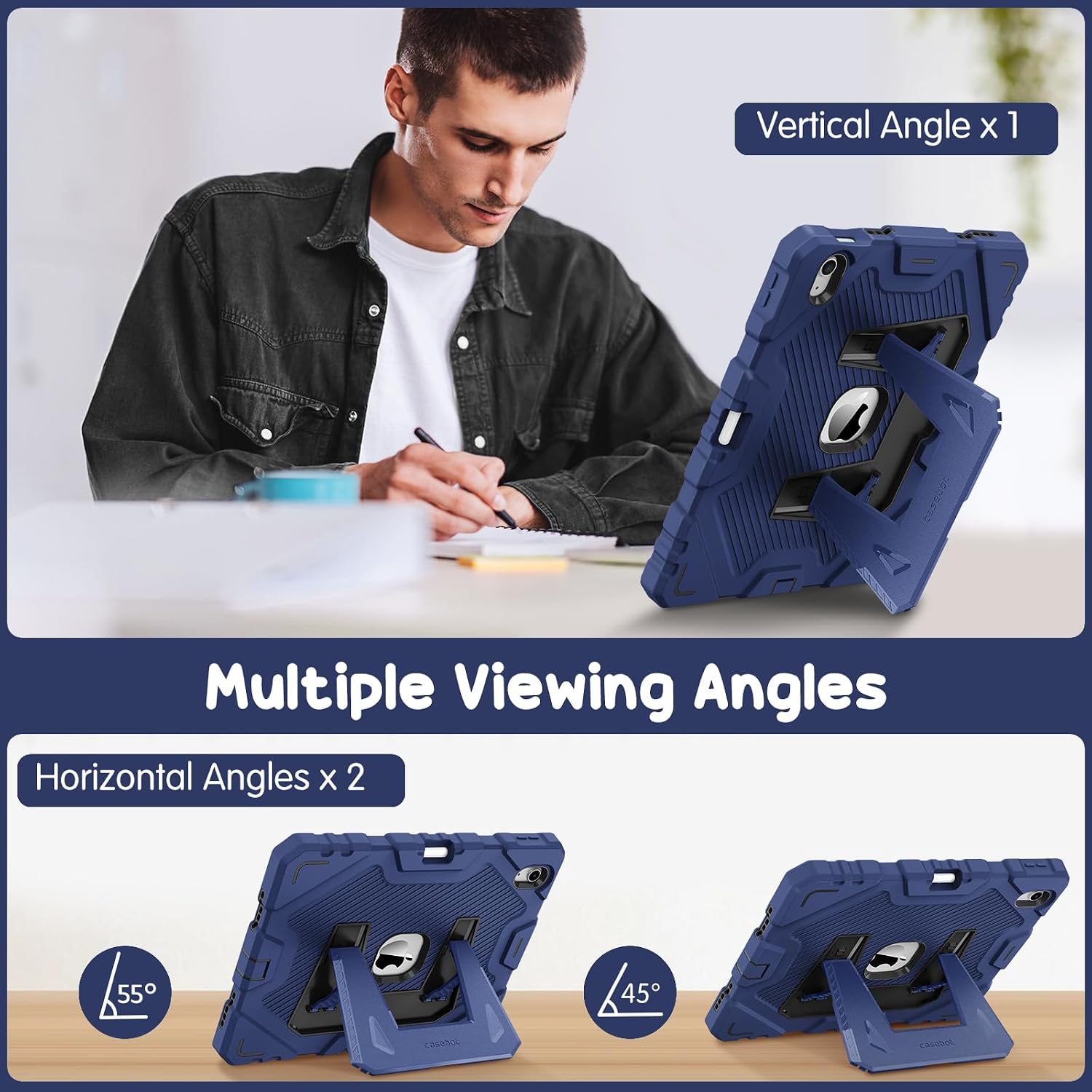 Detalle 2 de FINTIE Kids Case for iPad (A16) 11th Gen / iPad 10th Gen 10.9" Rugged Case Navy