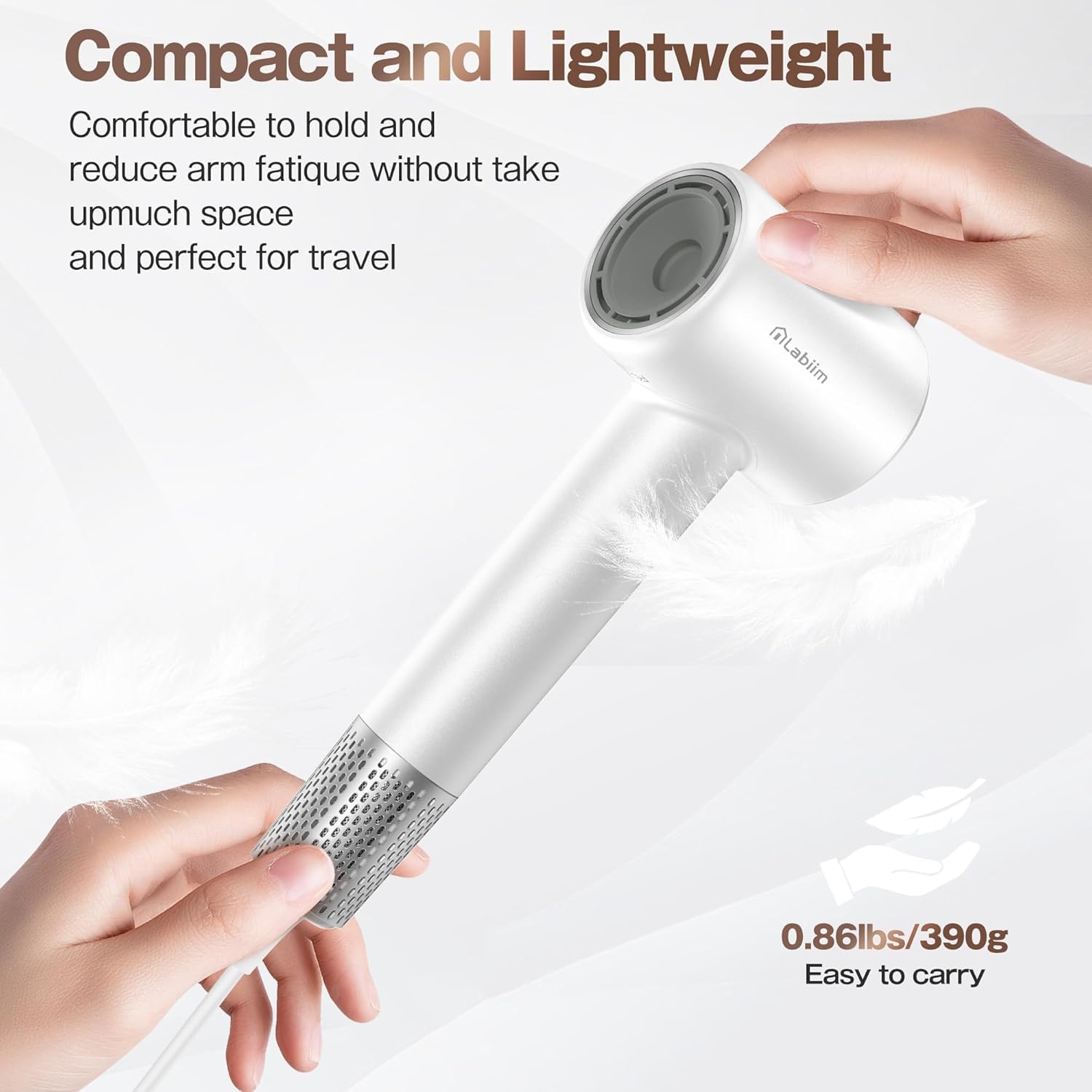 Thumbnail 6 de Labiim Hair Dryer Ionic Compact Quiet 1 Nozzle 💇♀