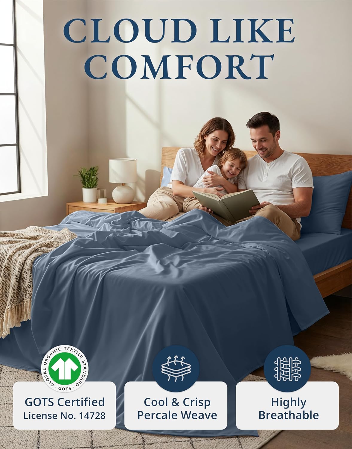 Thumbnail 1 de LANE LINEN 39x75 Twin Sheets 100% Organic