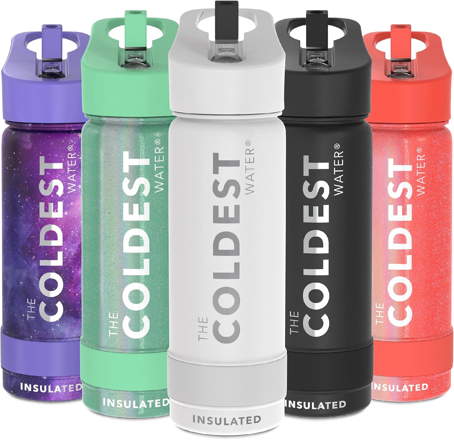 Detalle 2 de Coldest Insulated Water Bottle with Straw Lid - 40 oz (Terraform Green)