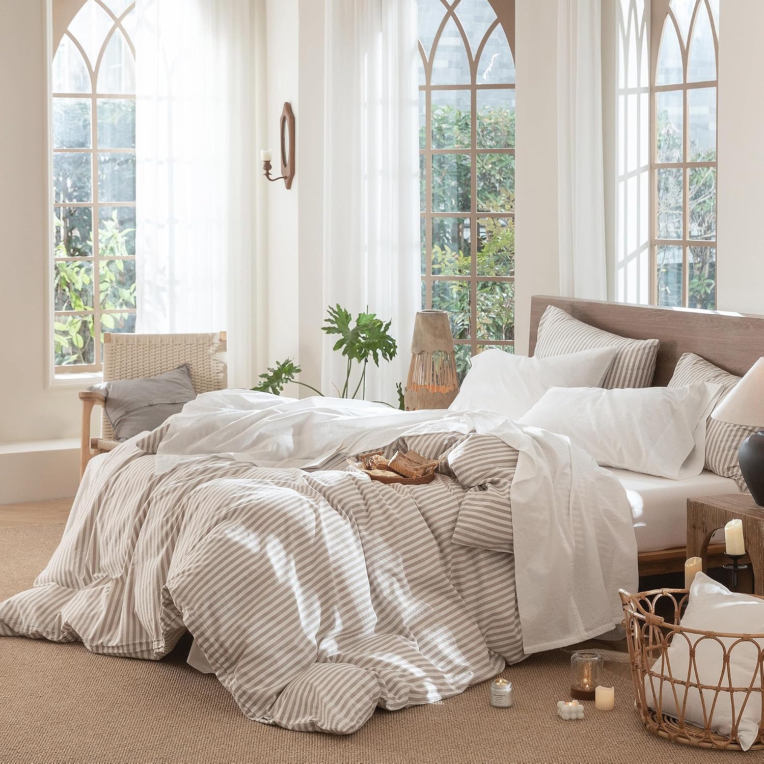 Thumbnail 2 de MooMee Bedding Sheet Set King 100% Cotton